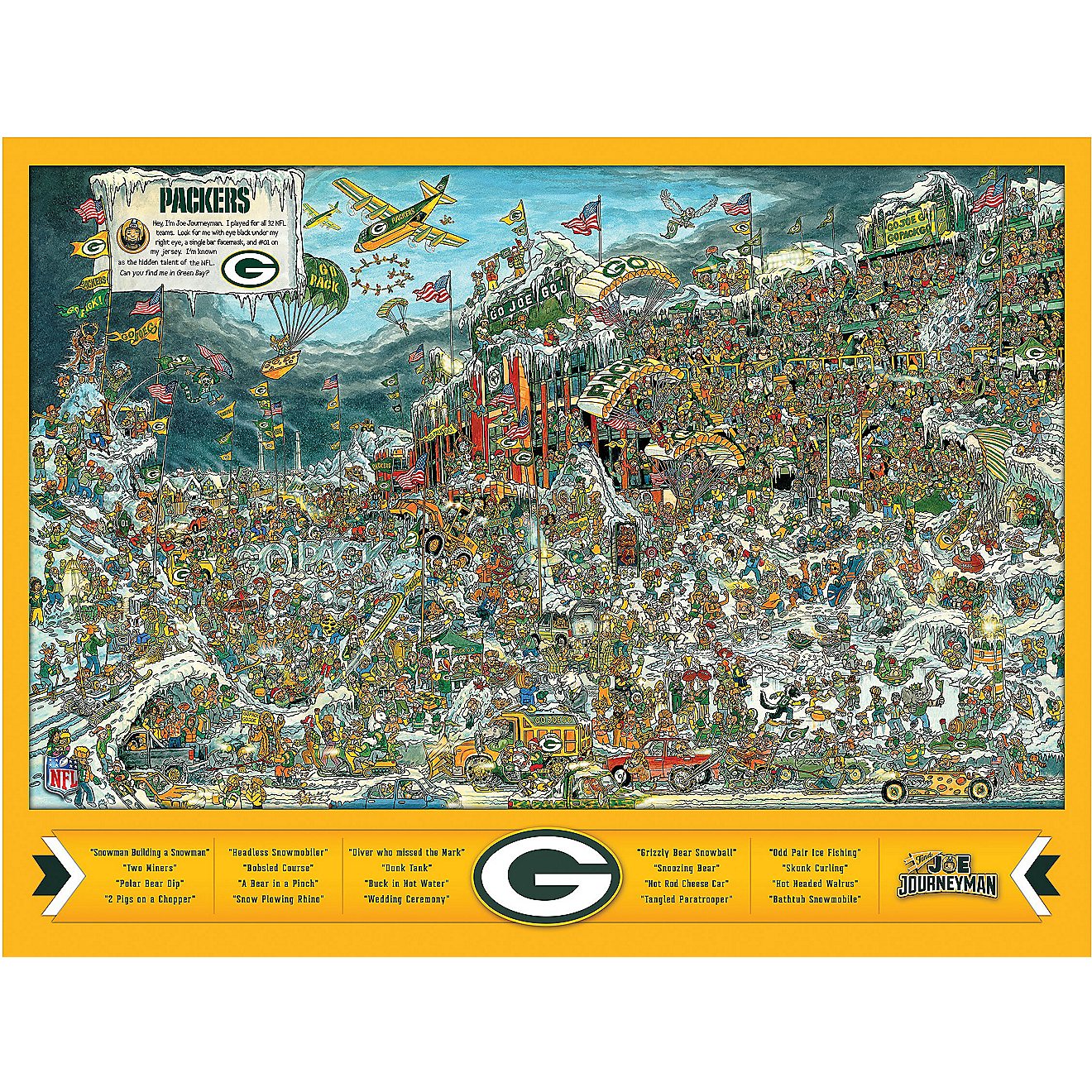 YouTheFan Green Bay Packers Joe Journeyman 500-Piece Puzzle                                                                      - view number 3