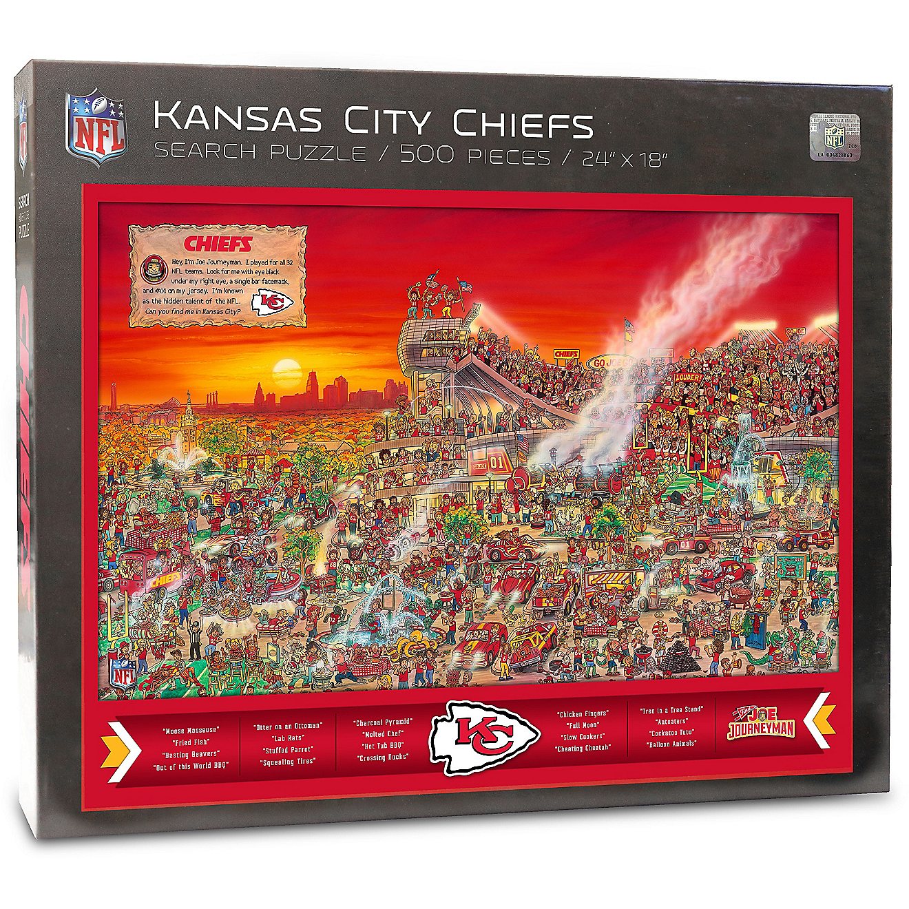 YouTheFan Kansas City Chiefs Joe Journeyman 500-Piece Puzzle                                                                     - view number 1
