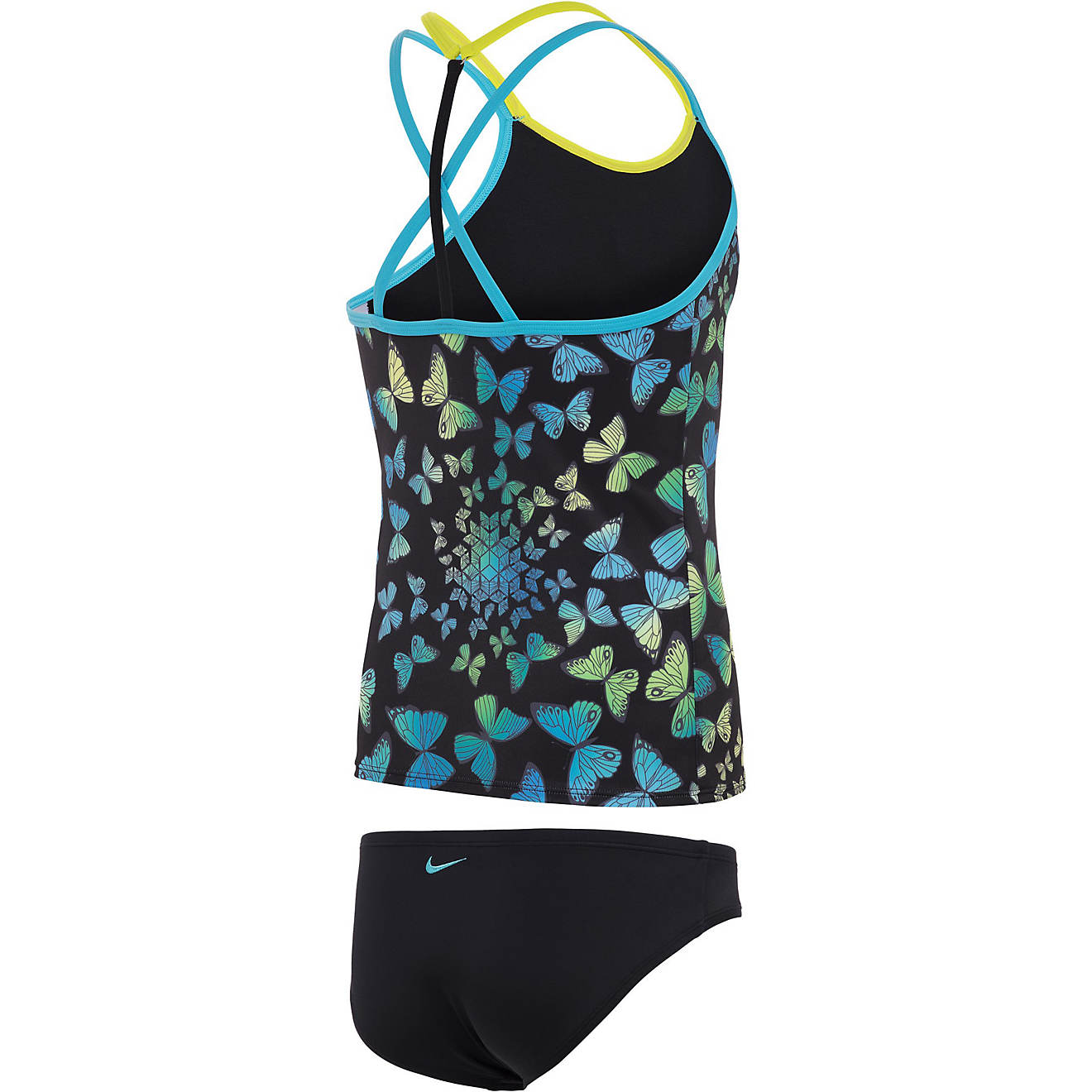 Nike Girls' Swim Butterfly T-Crossback Tankini Two-Piece Swimsuit | Academy