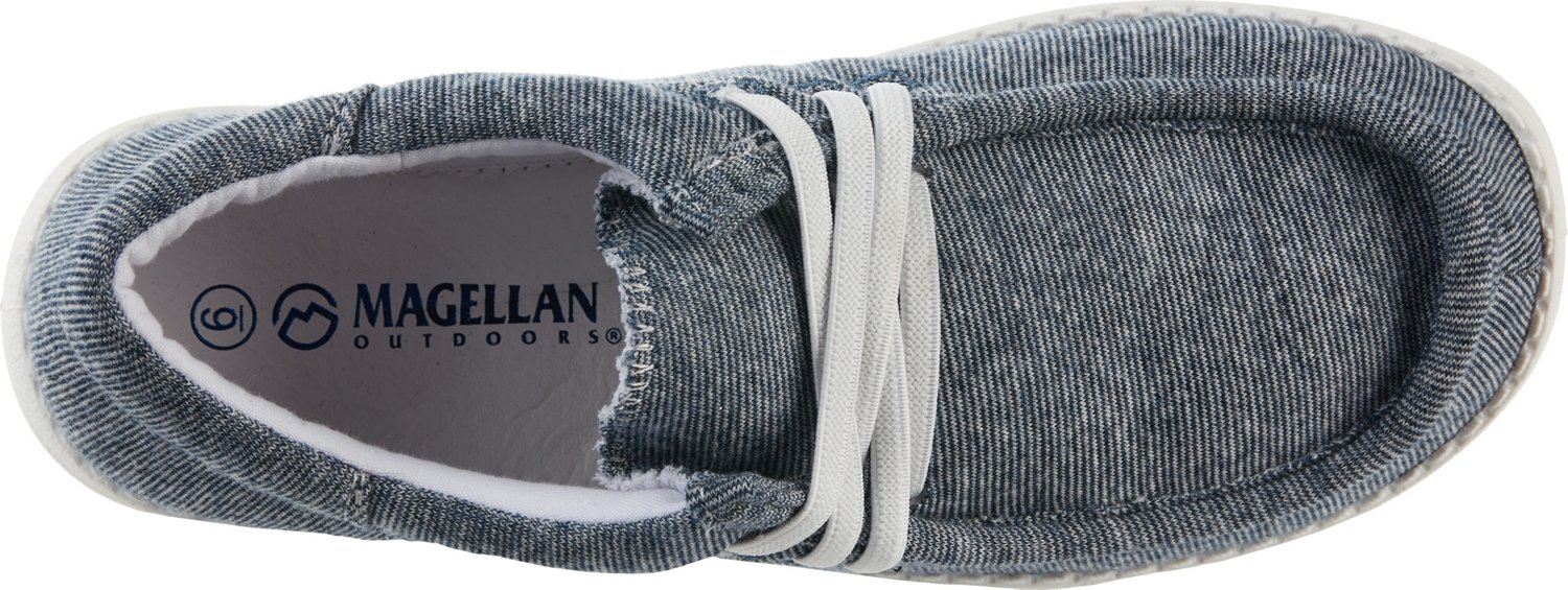 on cloud white and brown shoes