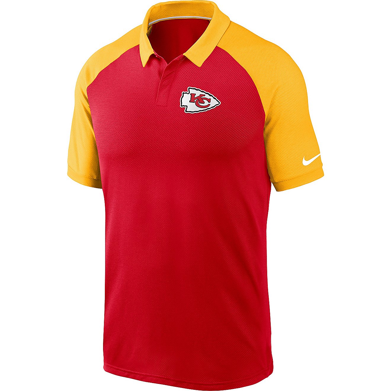 Nike Men's Kansas City Chiefs Raglan Short Sleeve Polo Shirt                                                                     - view number 1