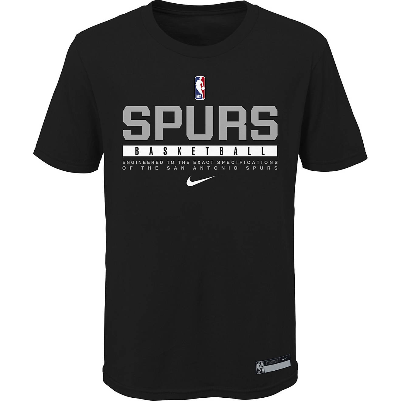 Nike Youth San Antonio Spurs Essential Practice GPX Short Sleeve T-shirt                                                         - view number 1