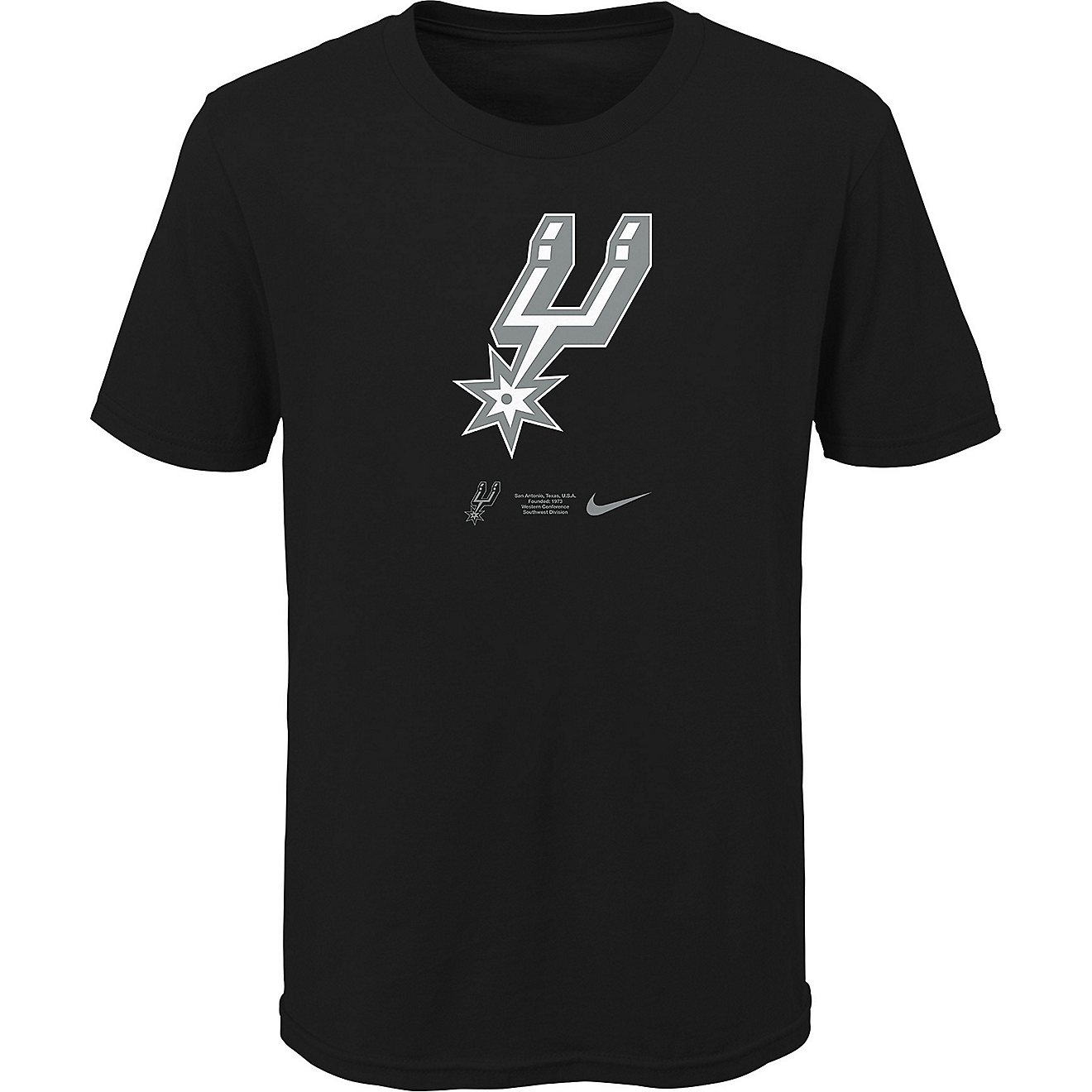 Nike Youth San Antonio Spurs Essential Logo Short Sleeve T-shirt                                                                 - view number 1