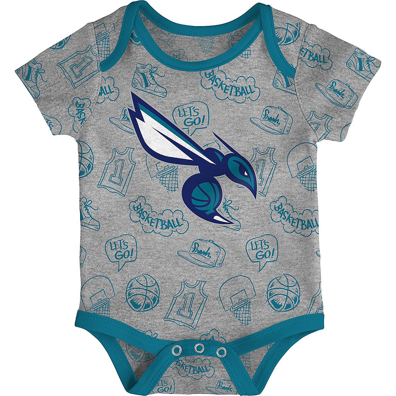 NBA Infants' Charlotte Hornets Trifecta 3-Piece Creeper Set                                                                      - view number 2