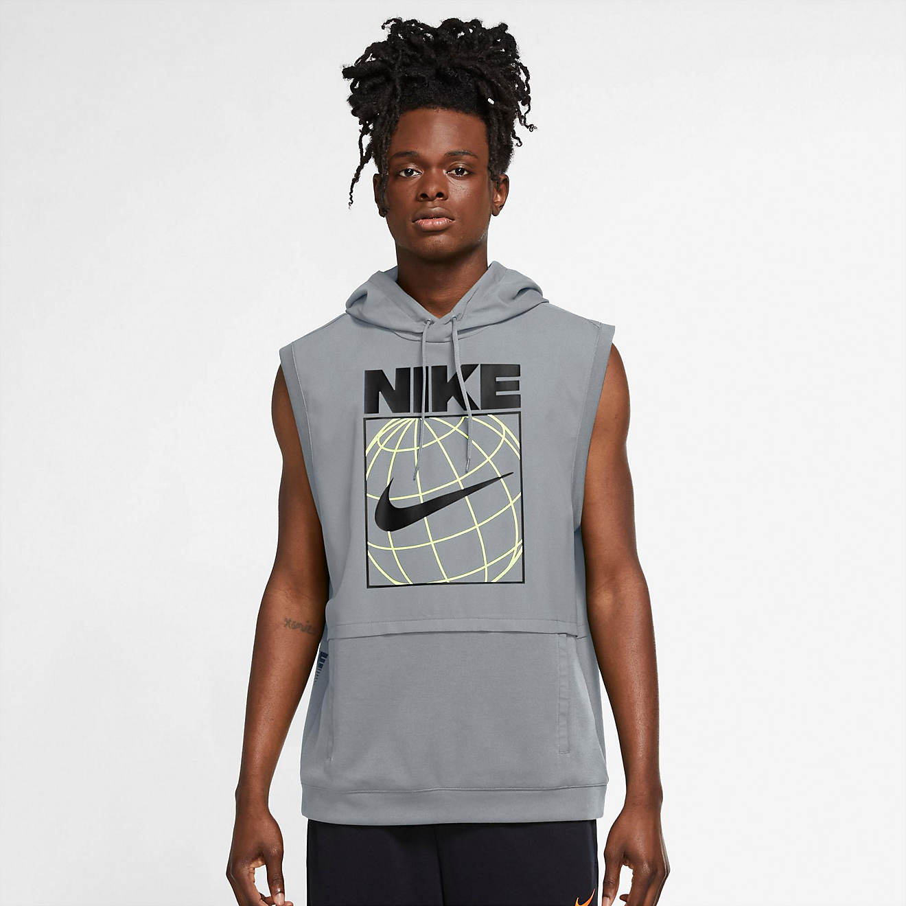 Nike Men's Dri-FIT Sleeveless Fleece Pullover Training Hoodie                                                                    - view number 1