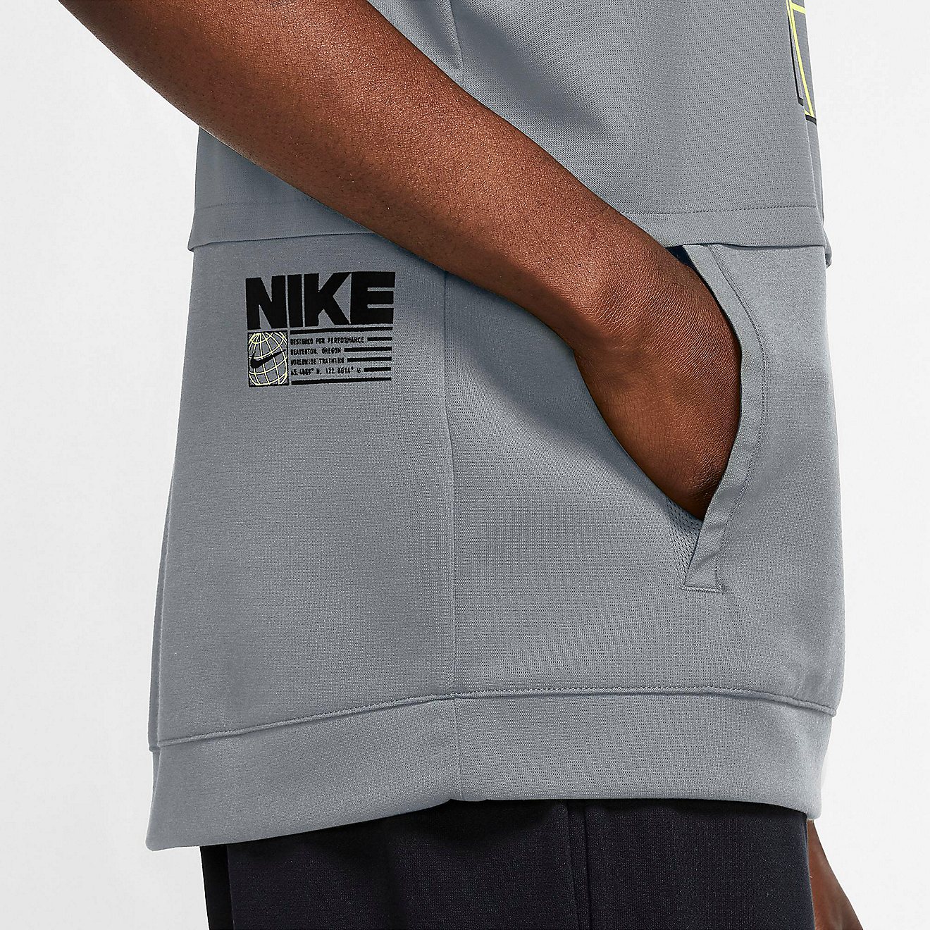 Nike Men's Dri-FIT Sleeveless Fleece Pullover Training Hoodie                                                                    - view number 3