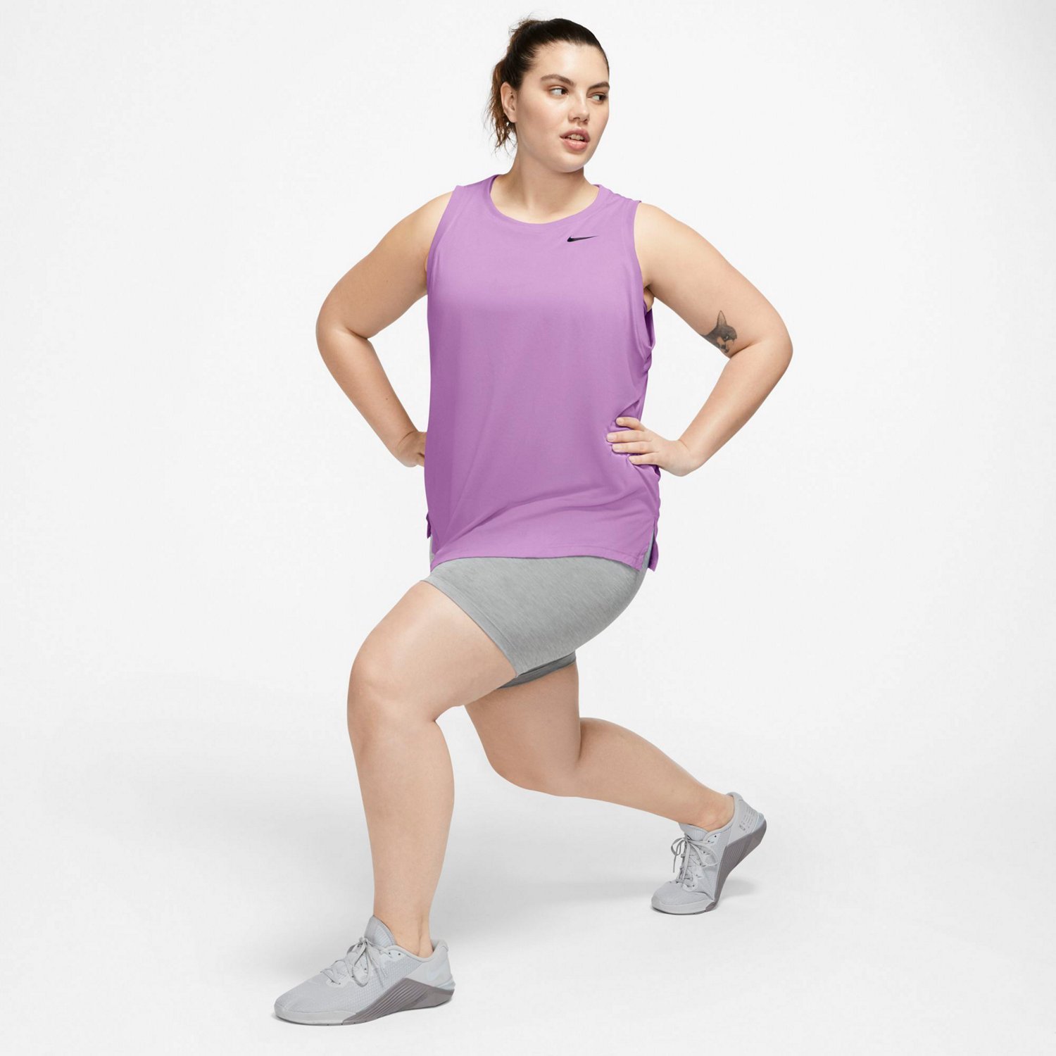 nike women's dri fit essential swoosh training tank top