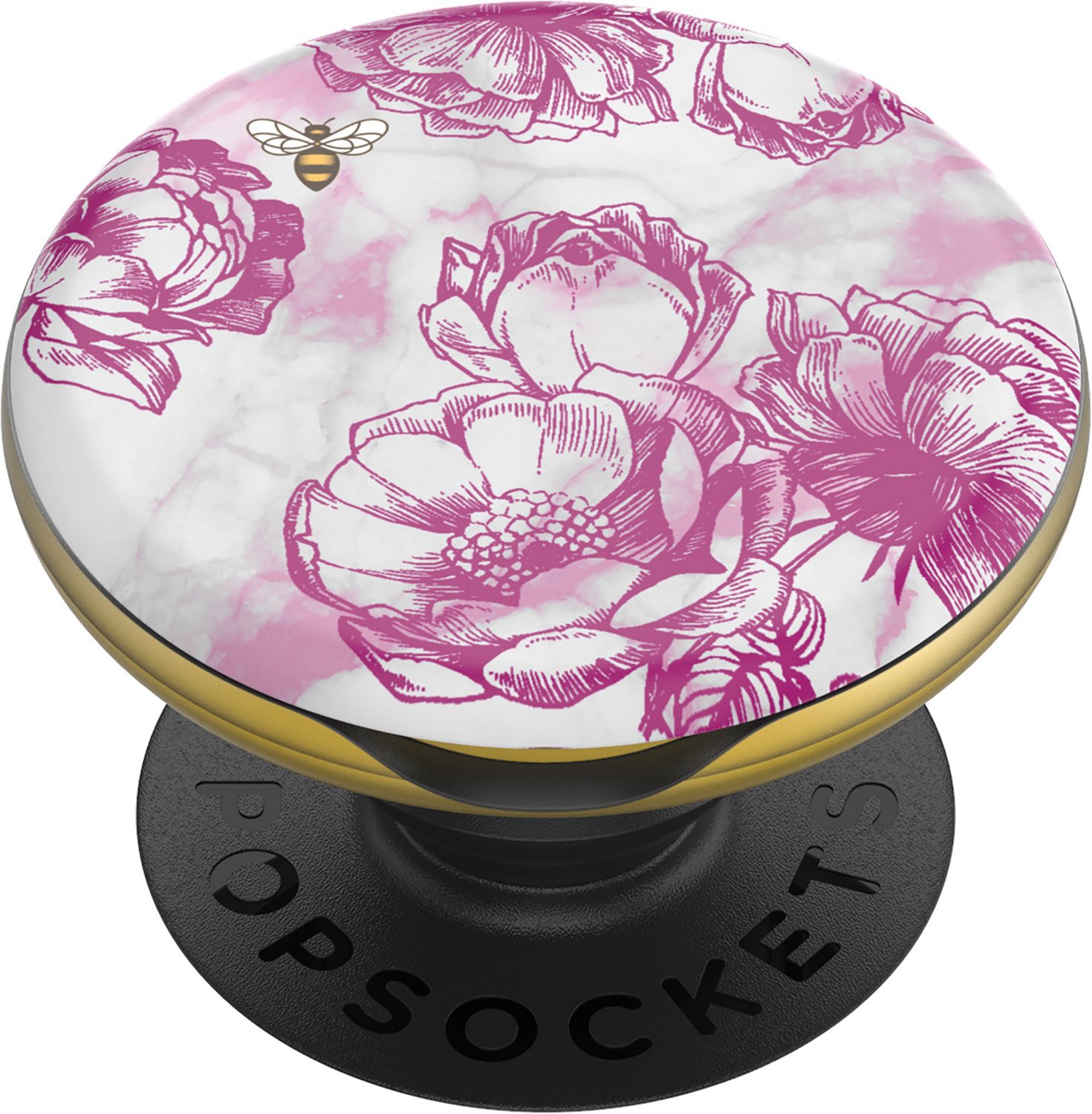 PopSockets PopGrip Lips X Burt's Bees Peony Marble PopSocket Academy