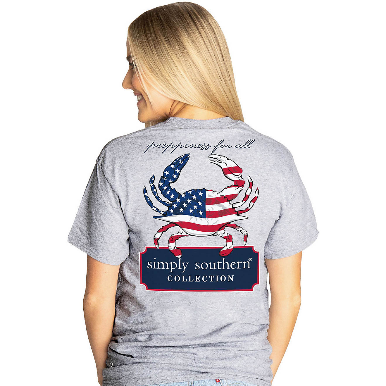 Simply Southern Women’s USA Crab Short Sleeve T-shirt                                                                          - view number 1