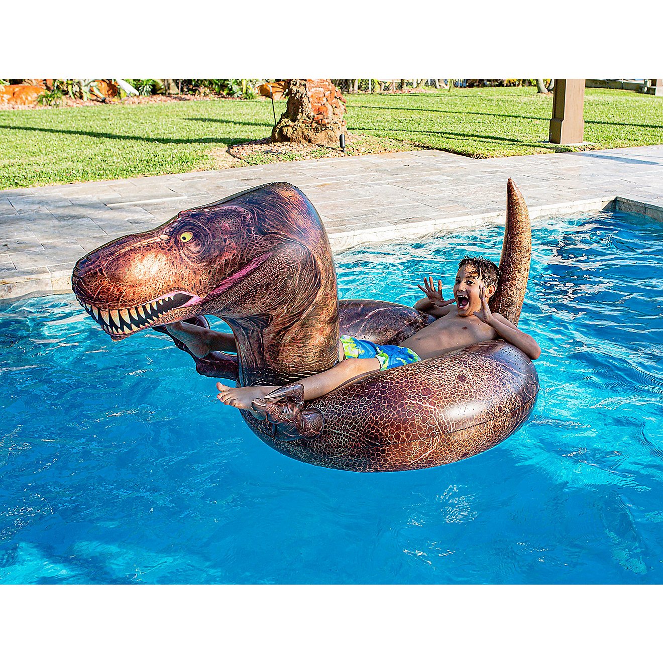 PoolCandy Jumbo Animals T-Rex Dinosaur Pool Tube                                                                                 - view number 3