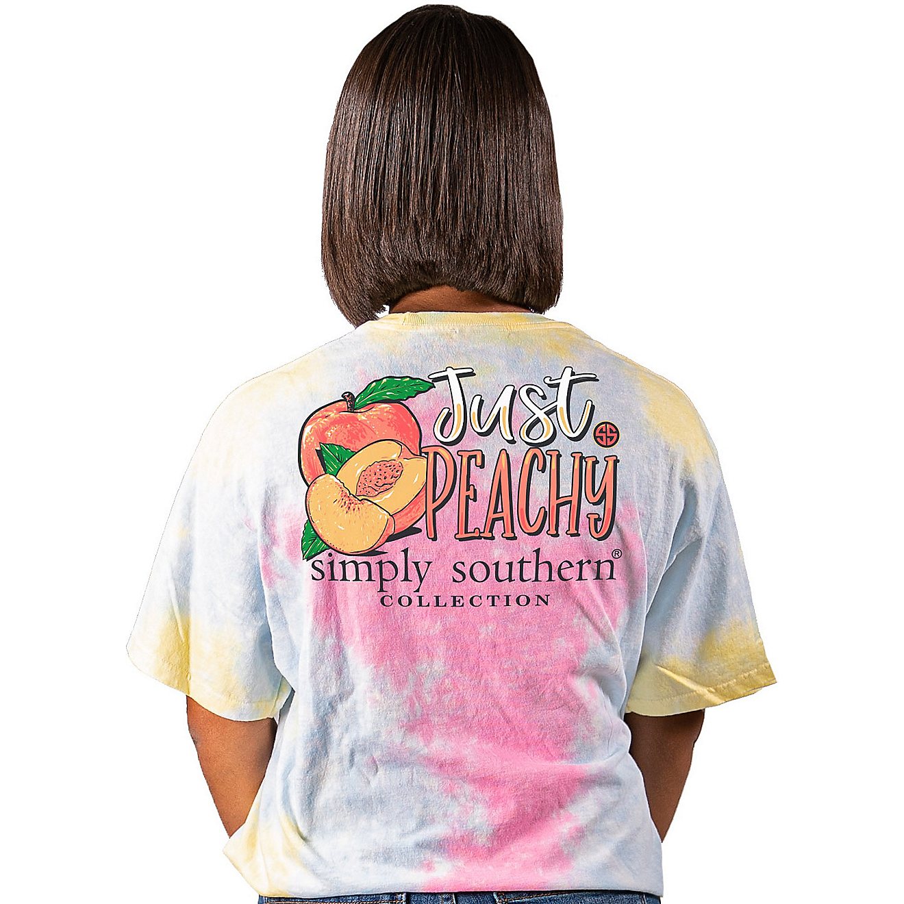 Simply Southern Women's Just Peachy Short-Sleeve Graphic T-shirt                                                                 - view number 1