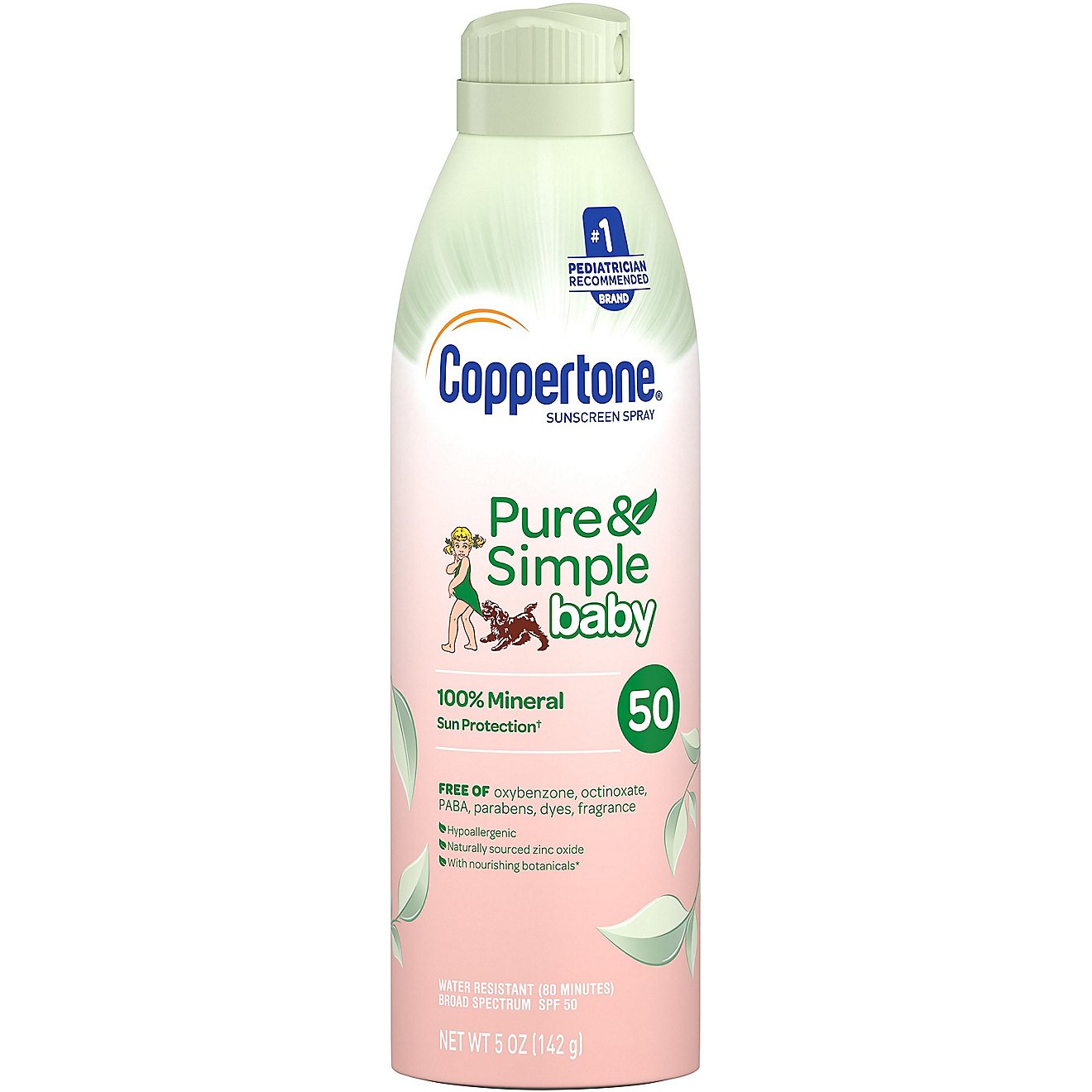 Coppertone Pure and Simple Baby SPF 50 Sunscreen Spray                                                                           - view number 1