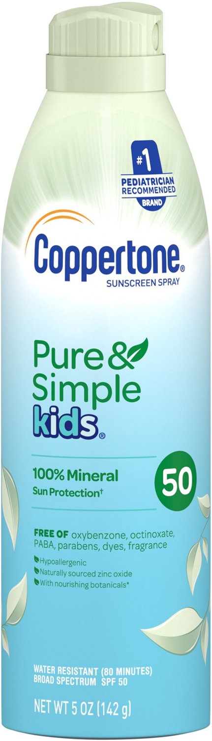 Coppertone Pure & Simple Kid's Sunscreen Spray - SPF 50 - 5oz