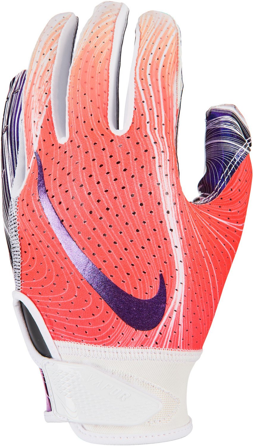 purple nike football gloves