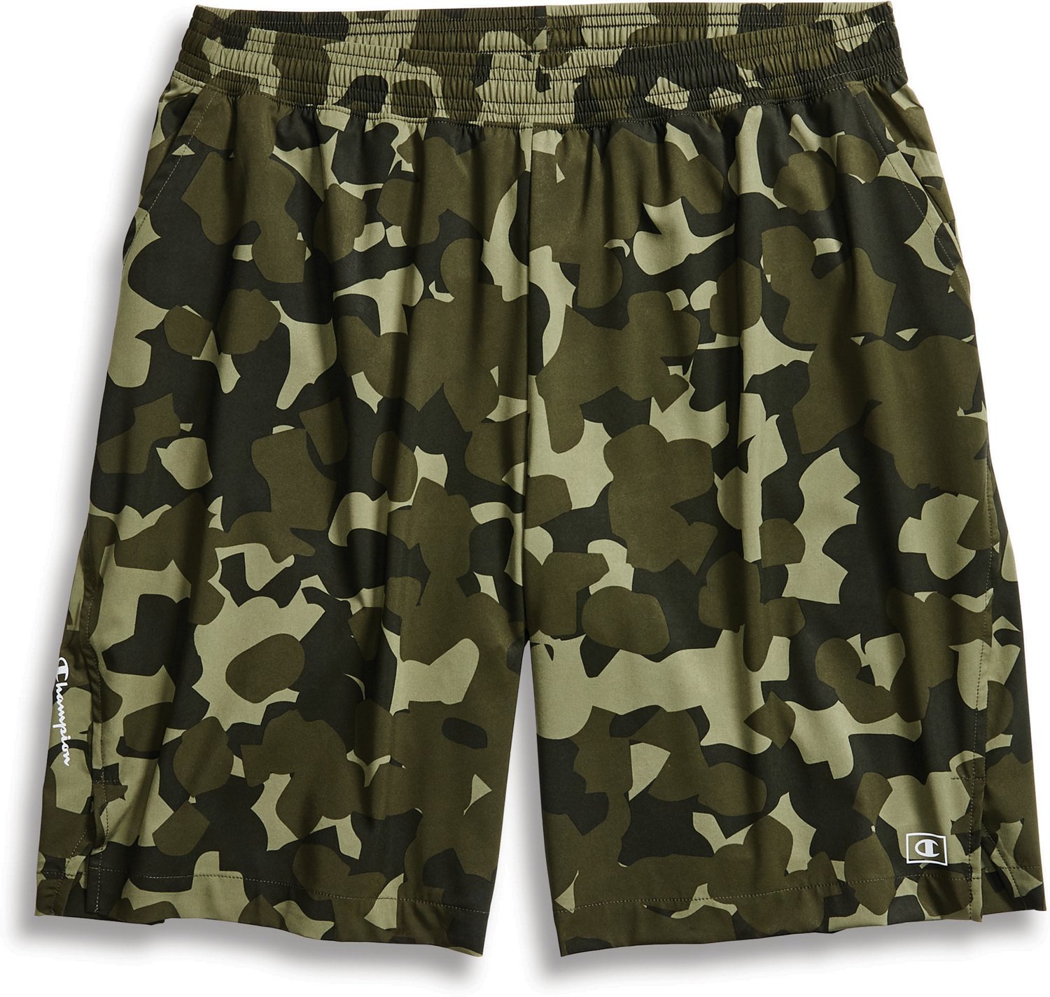 Champion Men's Camo AOP Sport Shorts 9 in Academy