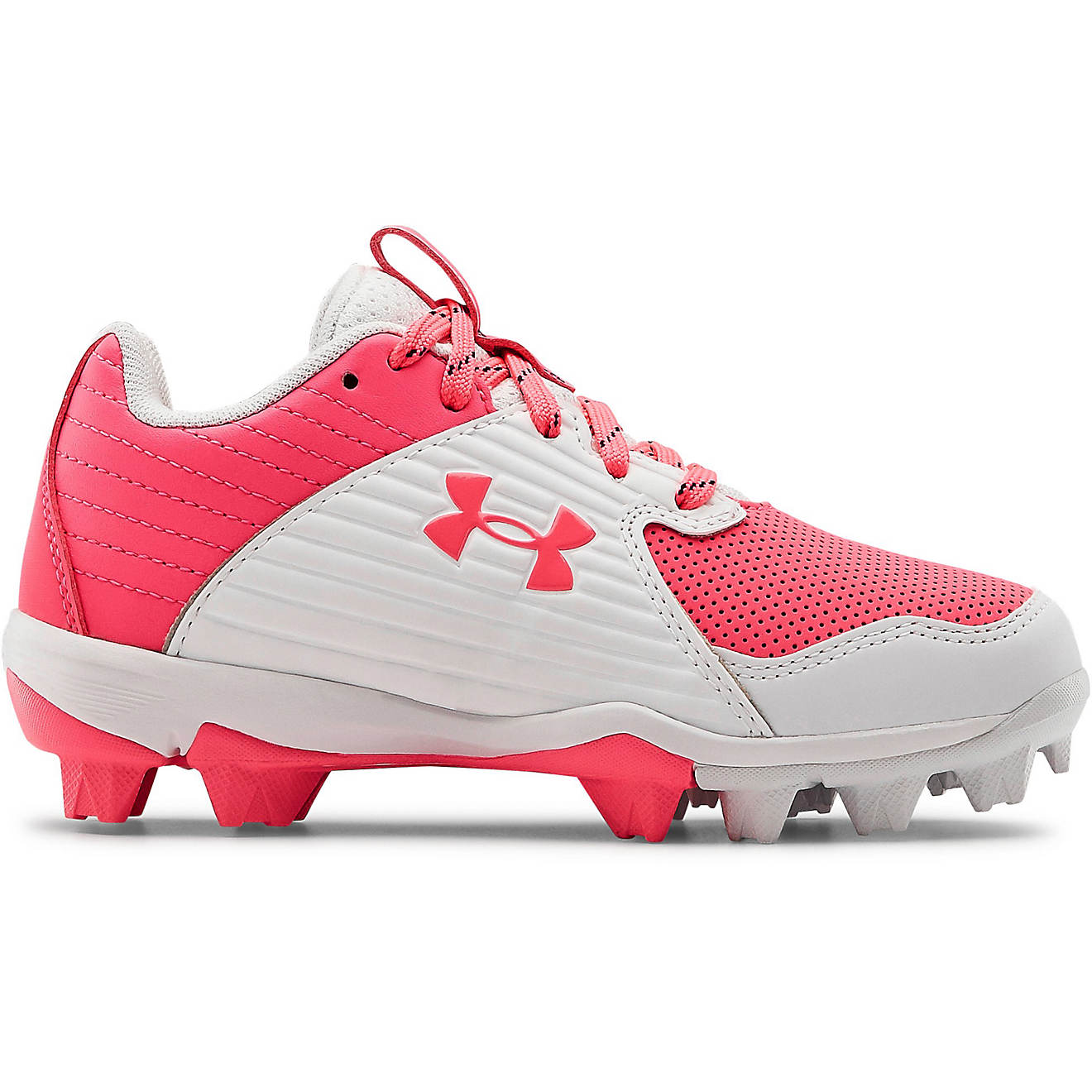 Under Armour Youth Kids Leadoff Low RM J Pink Baseball Cleats Shoes 1297316-002 