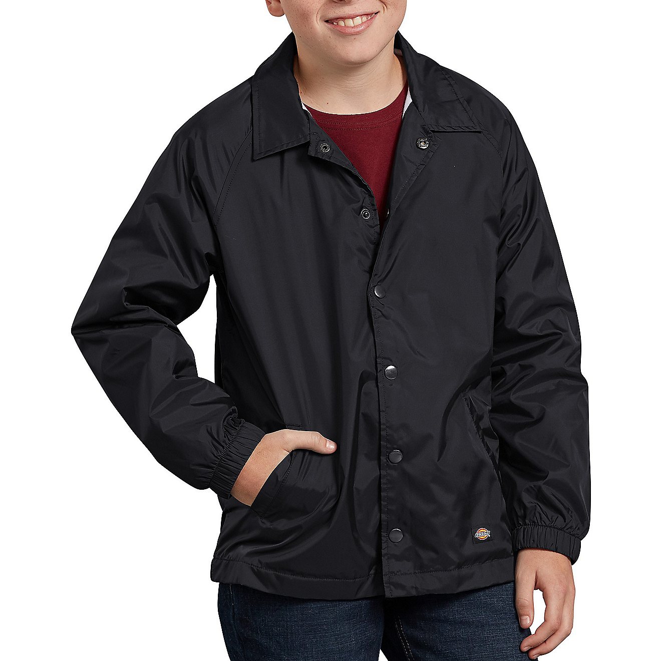 Dickies Boy's Snap-Front Nylon Rain Jacket                                                                                       - view number 1