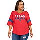 New Era Women's Texas Rangers Plus Size Triblend Short Sleeve Jersey V-neck T-shirt                                              - view number 1 image