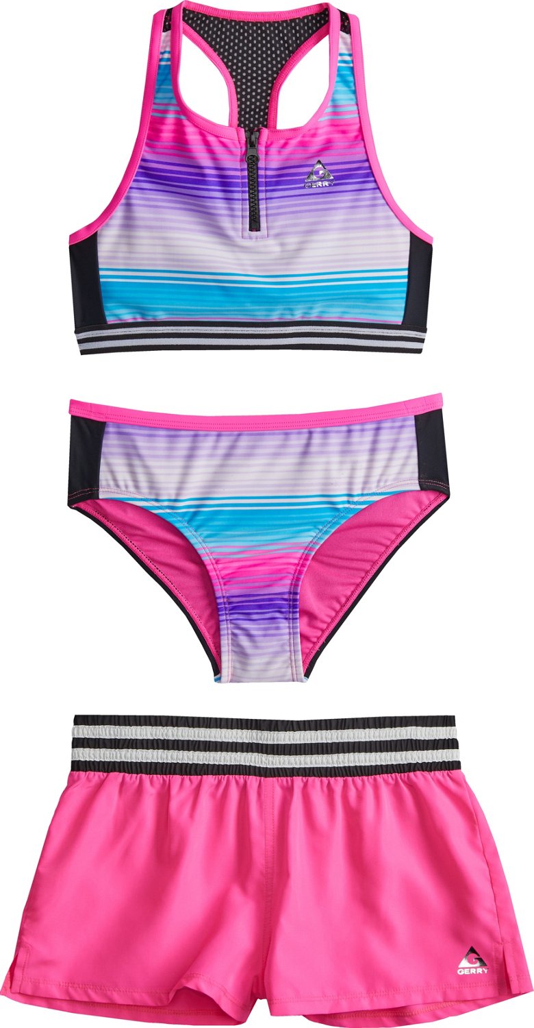 Gerry Girls' Horizon 2-Piece Swimsuit with Cover-Up Shorts | Academy