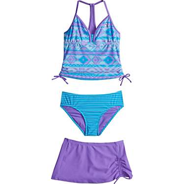 Gerry Girls' Afghan 2-Piece Swimsuit with Cover-Up Skirtini                                                                     