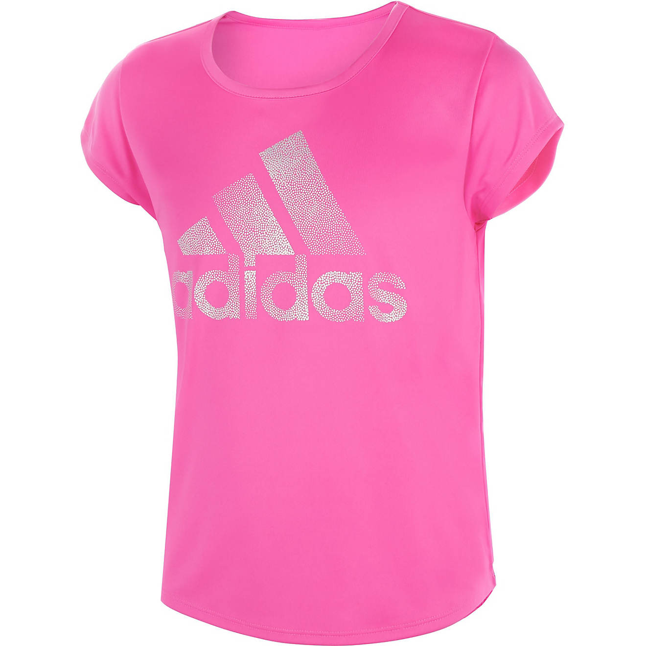 adidas Girls' Foil Logo Graphic T-shirt                                                                                          - view number 1