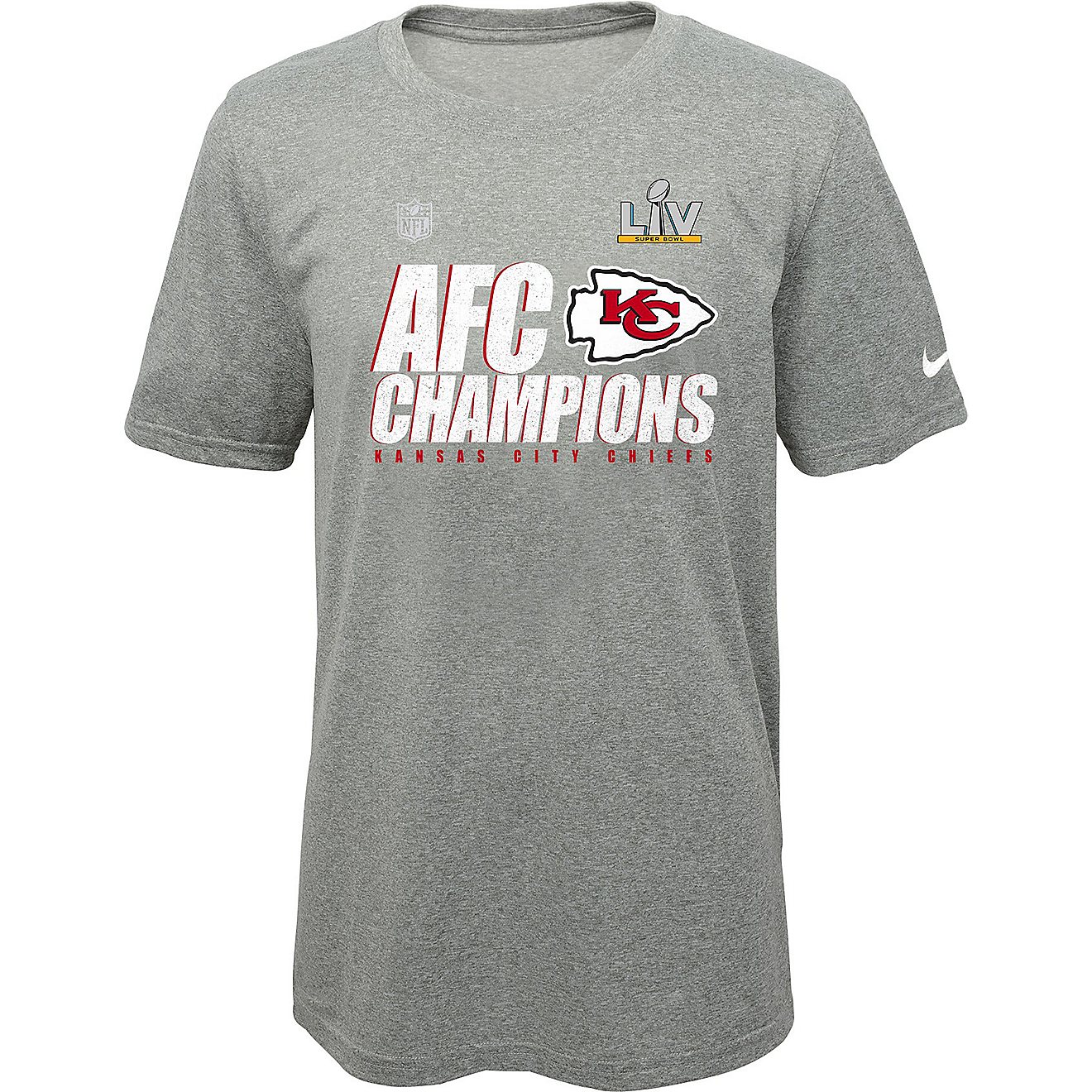 Nike Youth Kansas City Chiefs '20 AFC Champs Trophy Collection Short Sleeve T-shirt                                              - view number 1