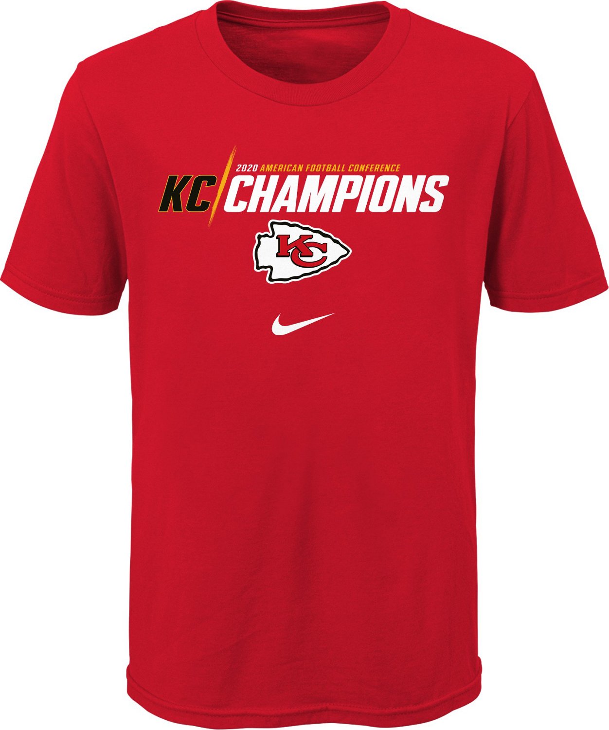 Nike Kids' Kansas City Chiefs '20 AFC Champs Iconic Short Sleeve T ...