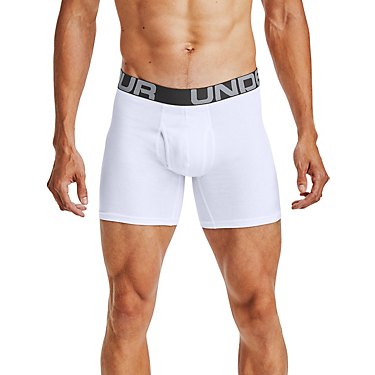 Under Armour Men's Charged Cotton 6 in Boxers 3-Pack