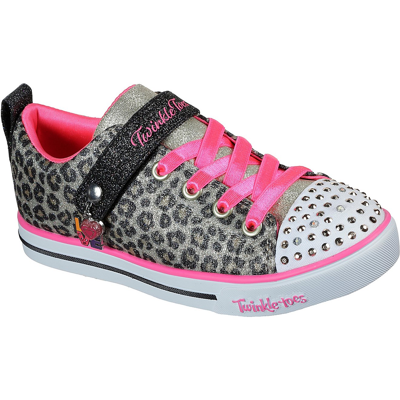 SKECHERS Girls' Pre School Twinkle Toes® Sparkle Lite Leopard Shines Shoes                                                      - view number 1