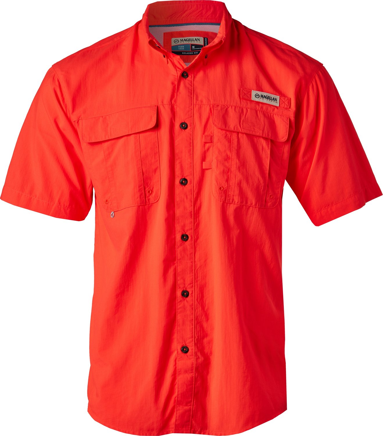 Magellan Outdoors Mens Laguna Madre Solid Short Sleeve