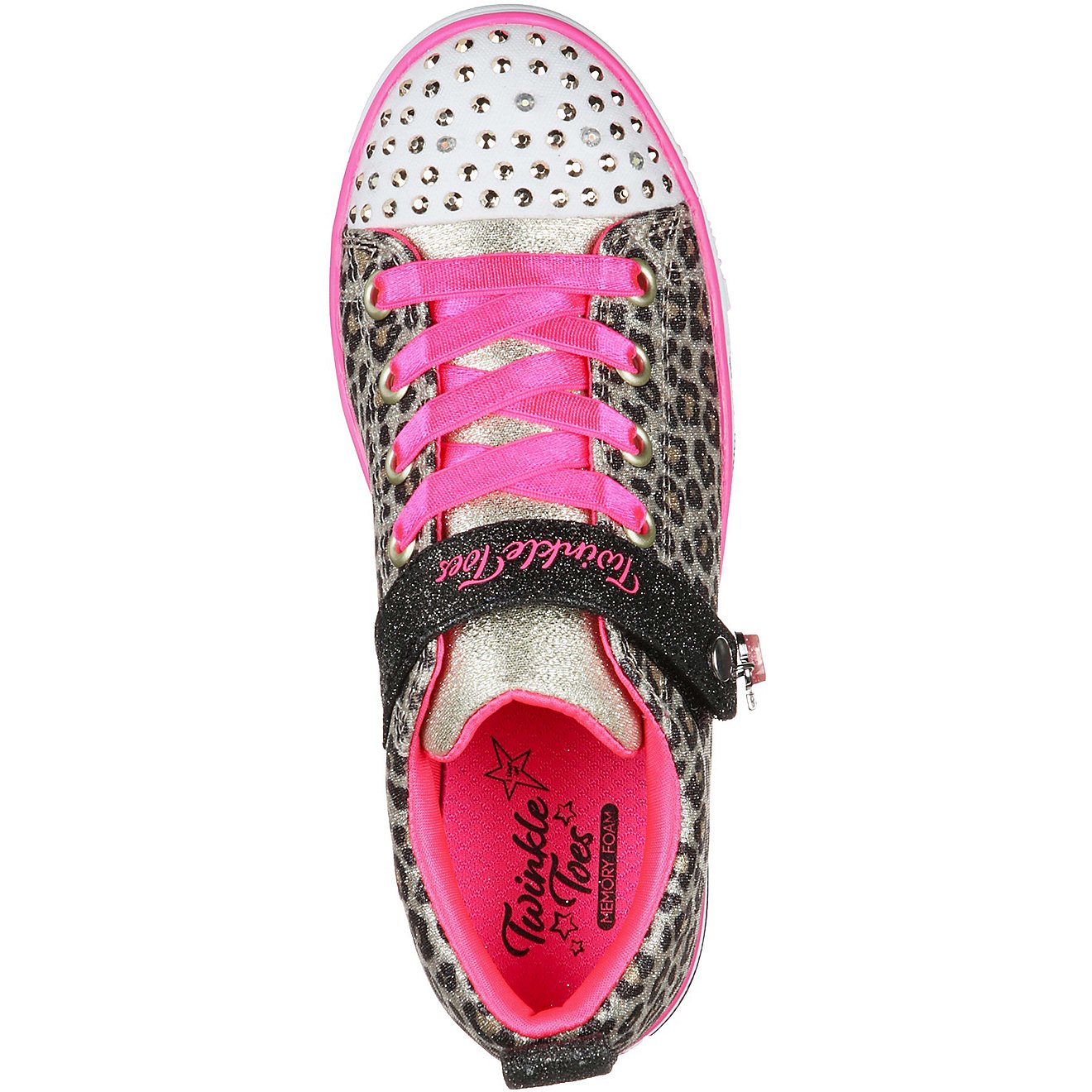 SKECHERS Girls' Pre School Twinkle Toes® Sparkle Lite Leopard Shines Shoes                                                      - view number 4