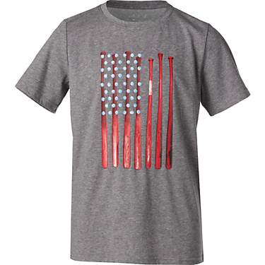 BCG Boys' Lifestyle America Baseball Bat Flag Cotton Short Sleeve T-shirt                                                       