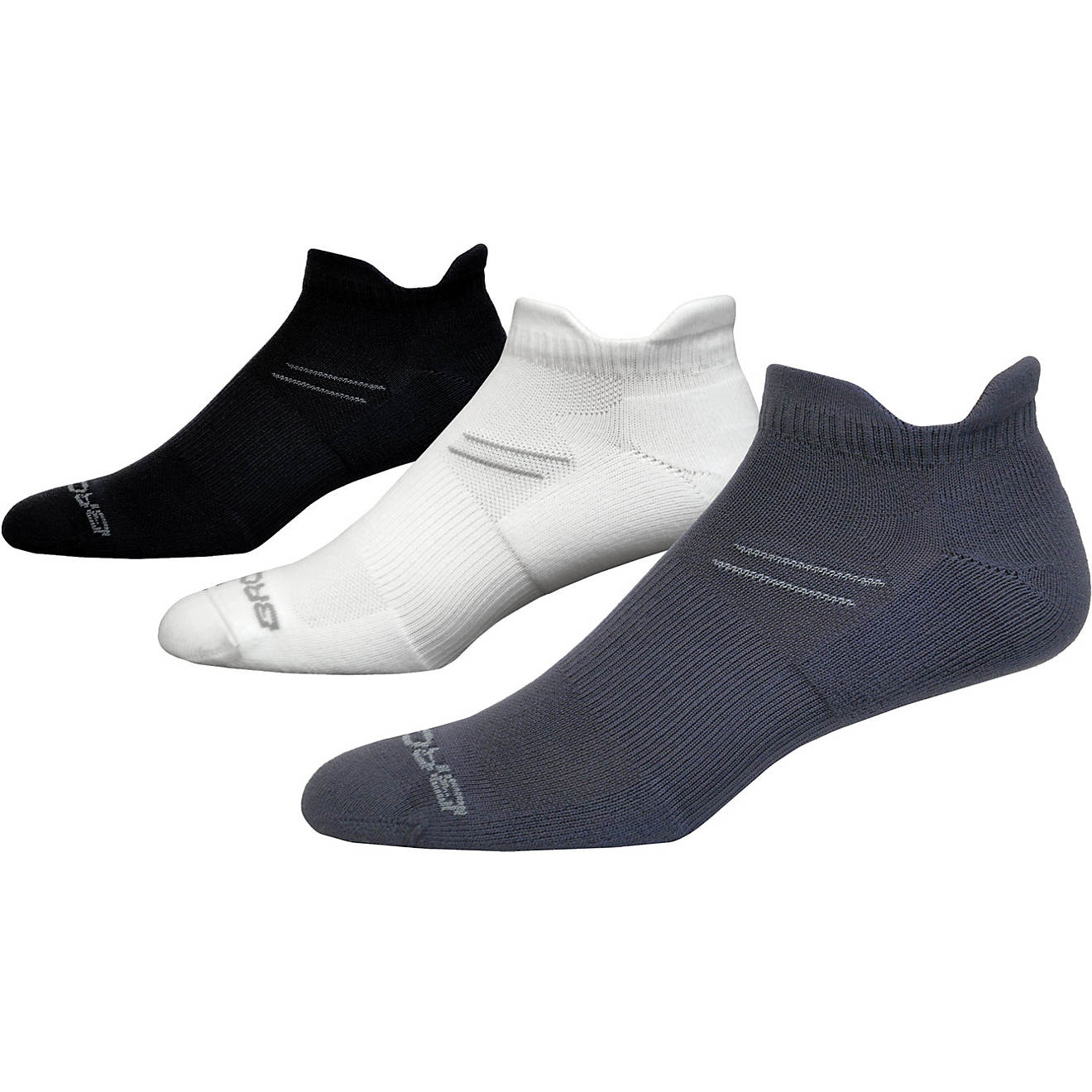 Brooks Adults' Run-In Low Cut Running Socks 3-Pack                                                                               - view number 1