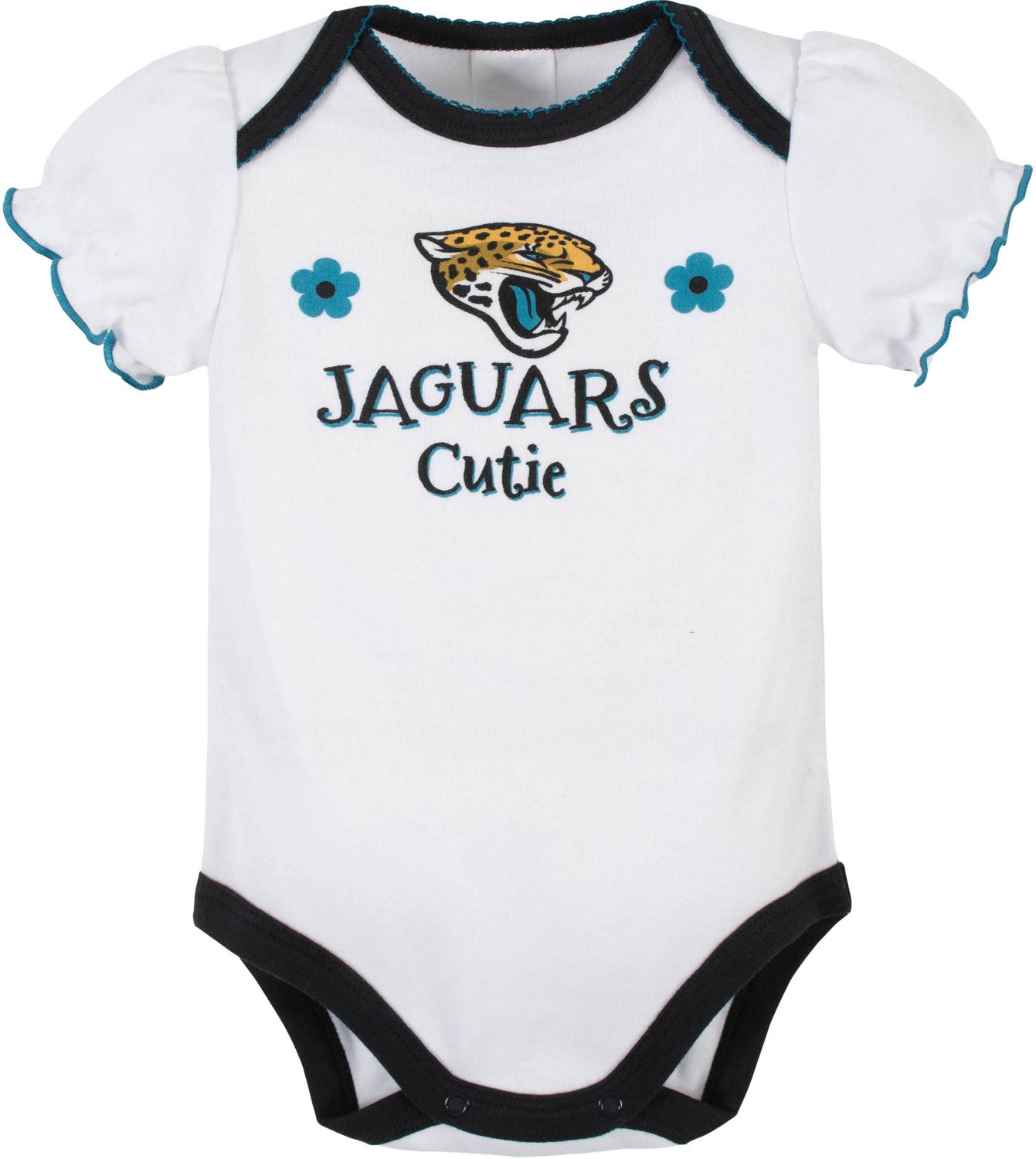 Gerber Infant Girls’ Jacksonville Jaguars Baby Girl Creepers 3Piece