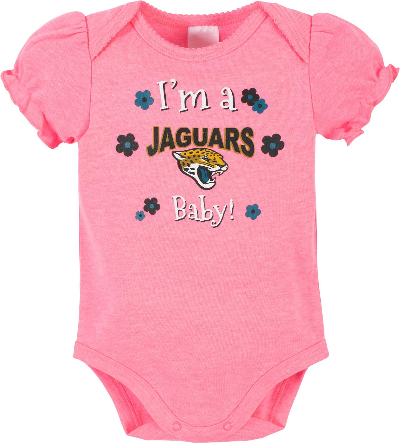 Gerber Infant Girls’ Jacksonville Jaguars Baby Girl Creepers 3Piece