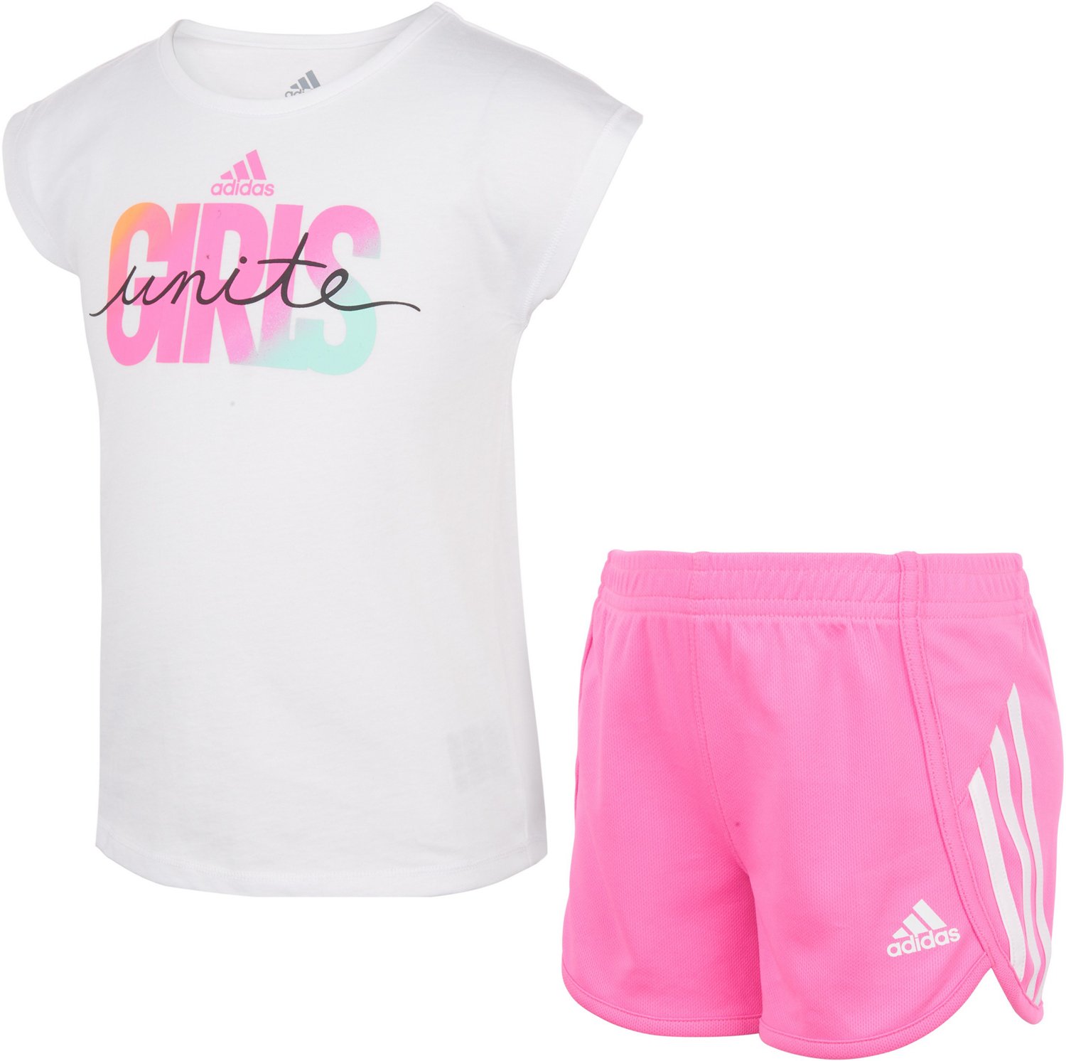 adidas Toddler Girls' Unite Tshirt and Shorts Set Academy