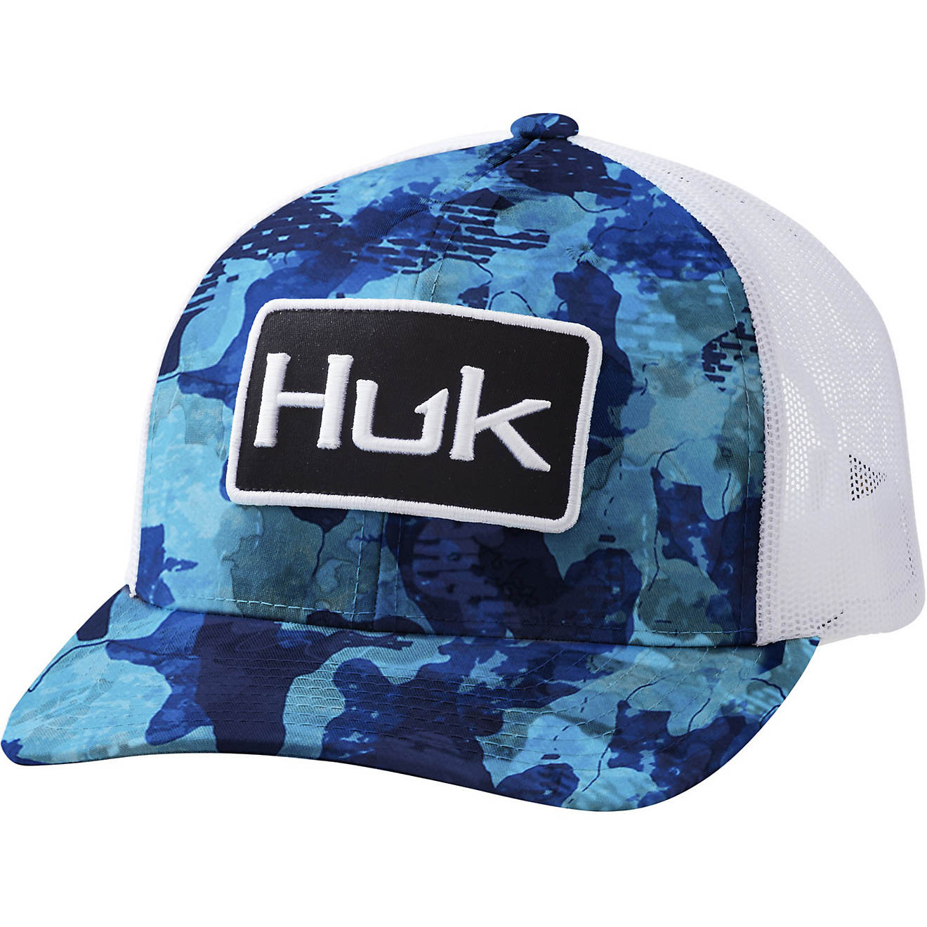 Huk Adults' Huk'd Up Angler Refraction Trucker Hat                                                                               - view number 1