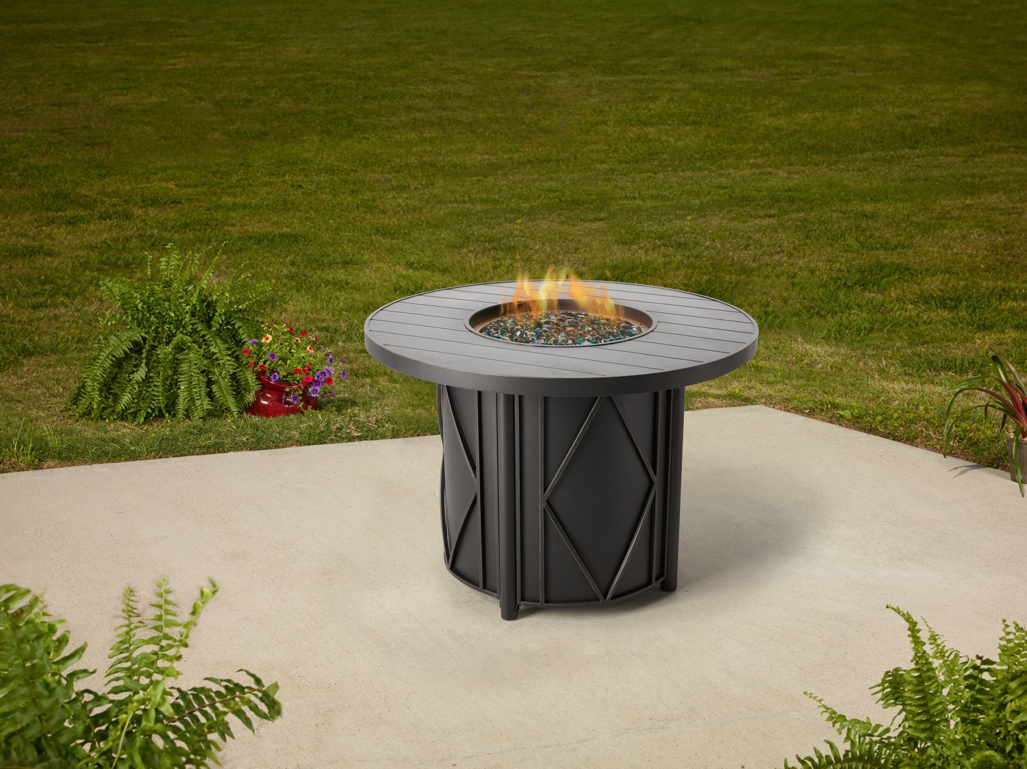 Mosaic Kingsland Round Top Gas Fire Pit Academy
