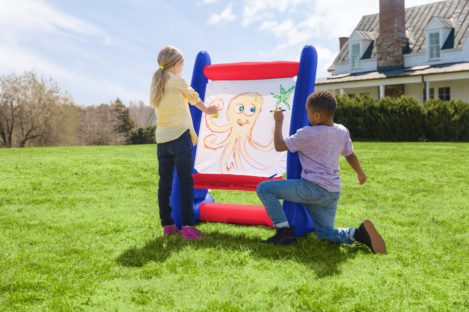 hearthsong double sided inflatable easel