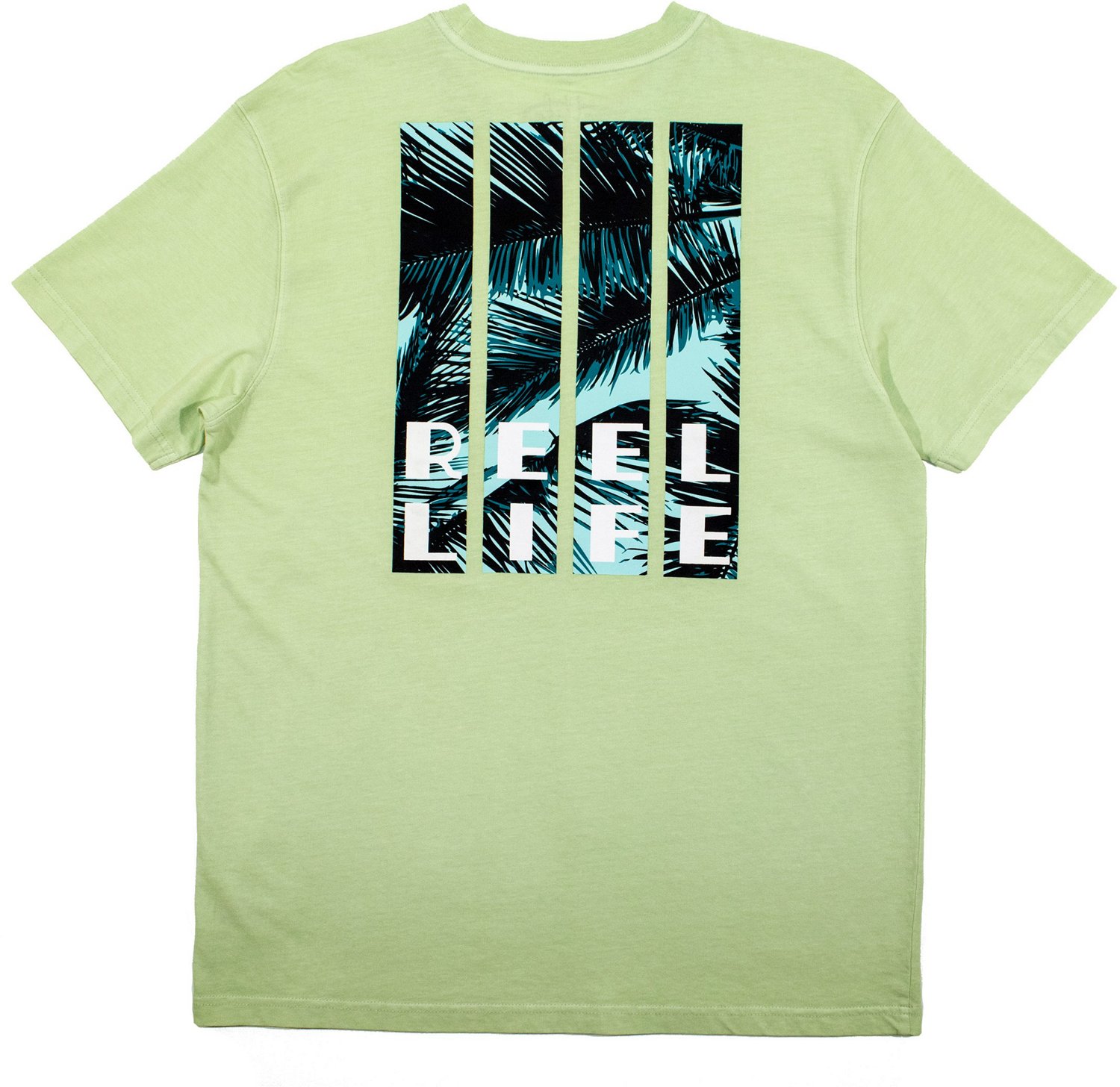 Reel Life Men’s Ocean Washed Series PGT Straight Up Palms T-shirt | Academy