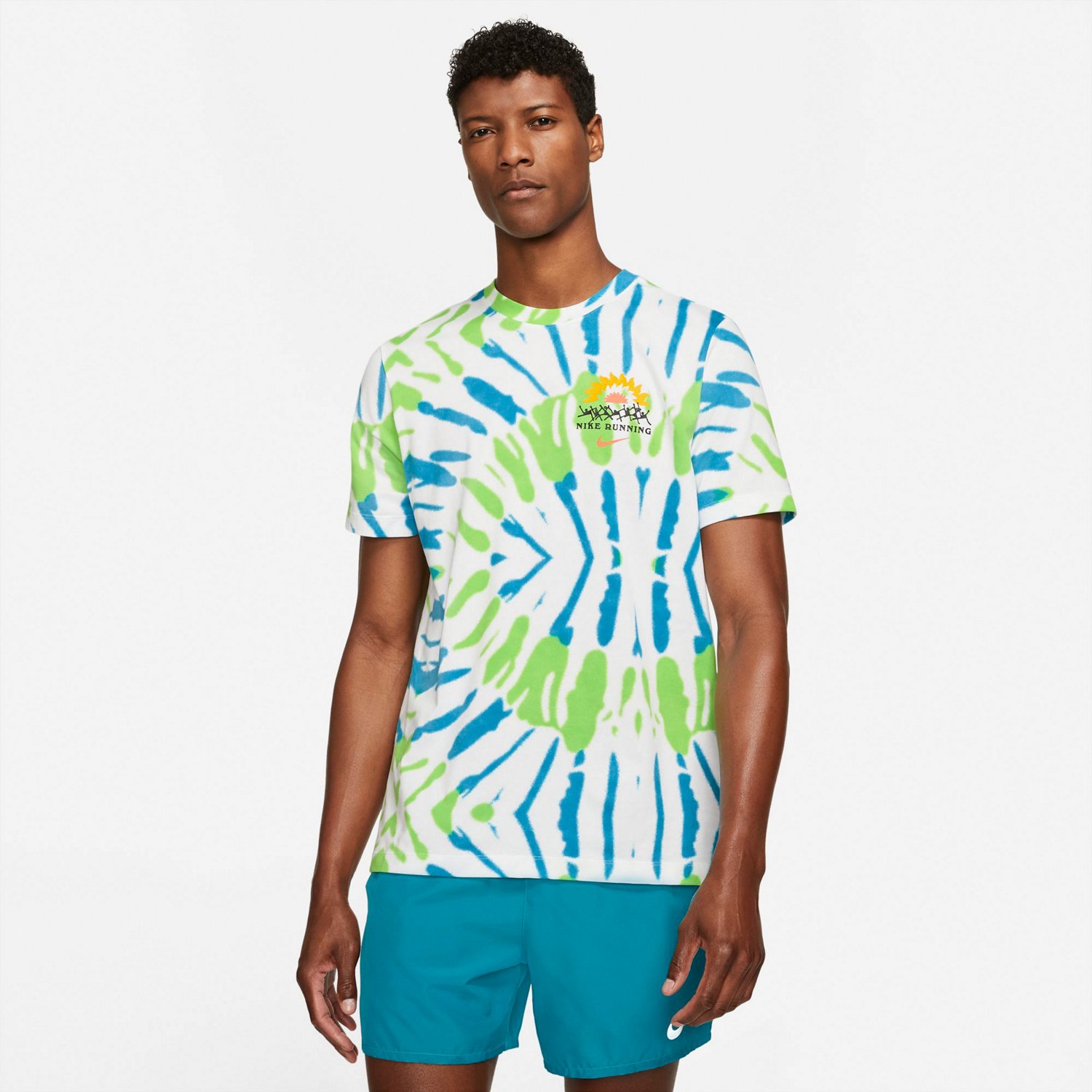Nike Men's Dri-FIT Running HT Festival Tie Dye T-shirt | Academy