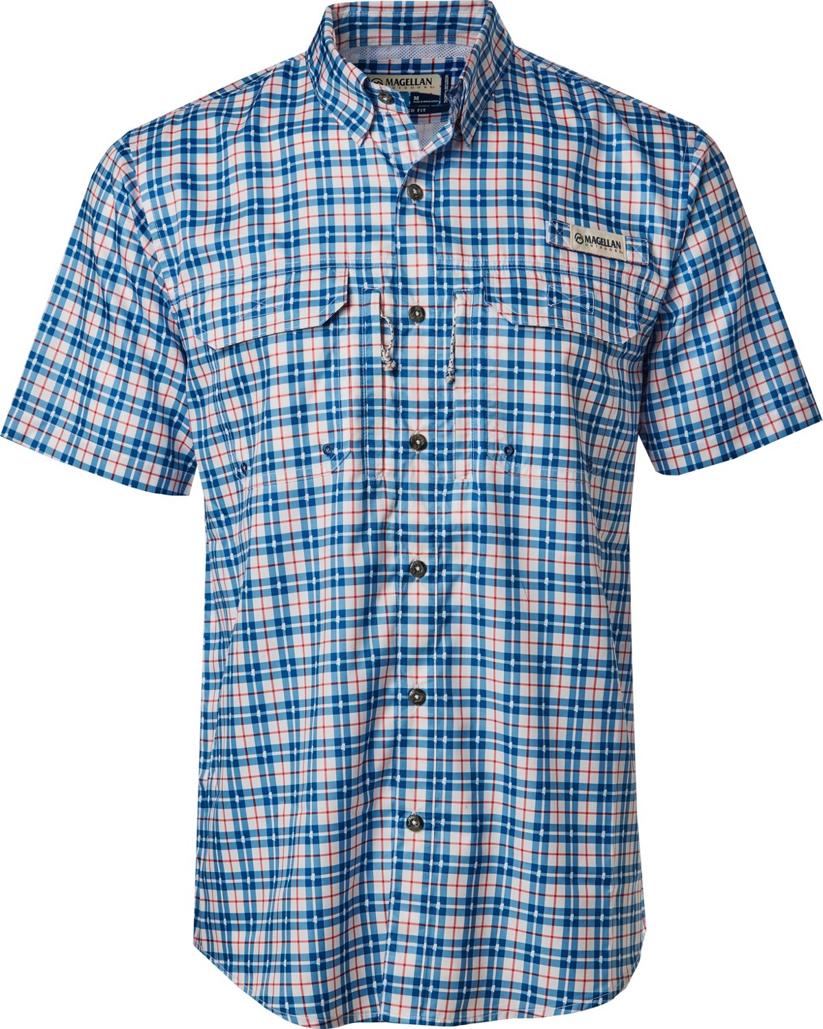 Magellan Outdoors Men's Local State Plaid Mississippi Short Sleeve