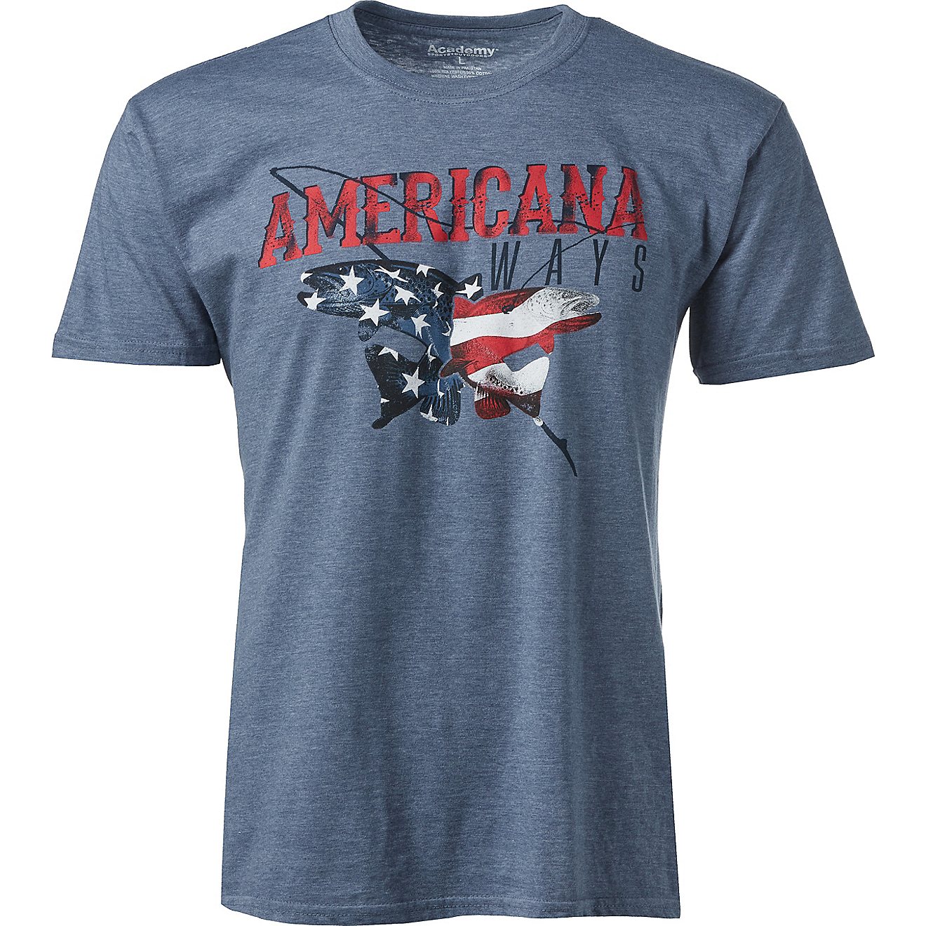 Academy Sports + Outdoors Men's Americana Ways Short Sleeve T-shirt                                                              - view number 1