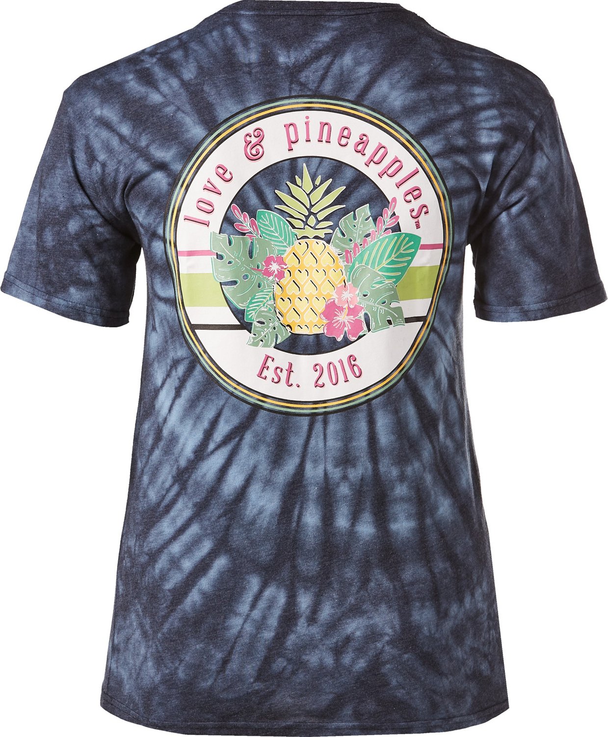 Love & Pineapples Women's Tropical Logo Tie-Dye Short Sleeve T-shirt ...