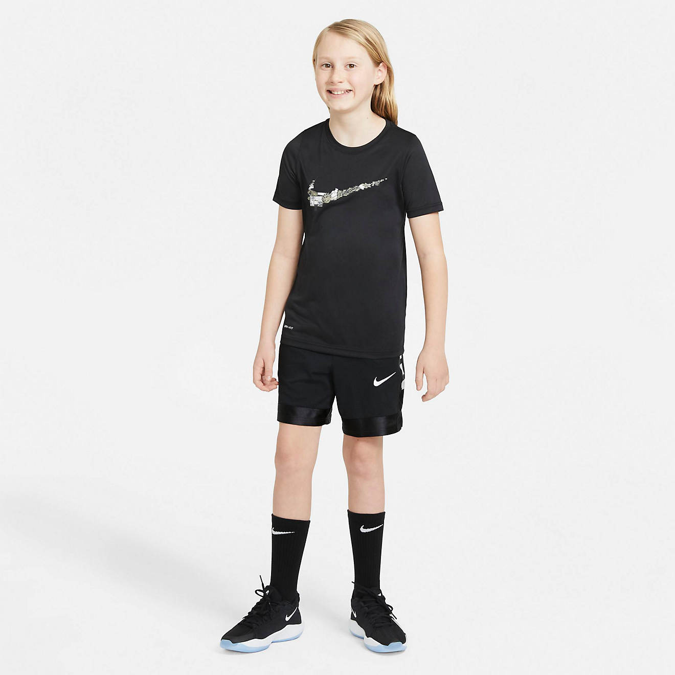 Nike Boys’ Dri-FIT Basketball Swoosh Graphic T-shirt | Academy