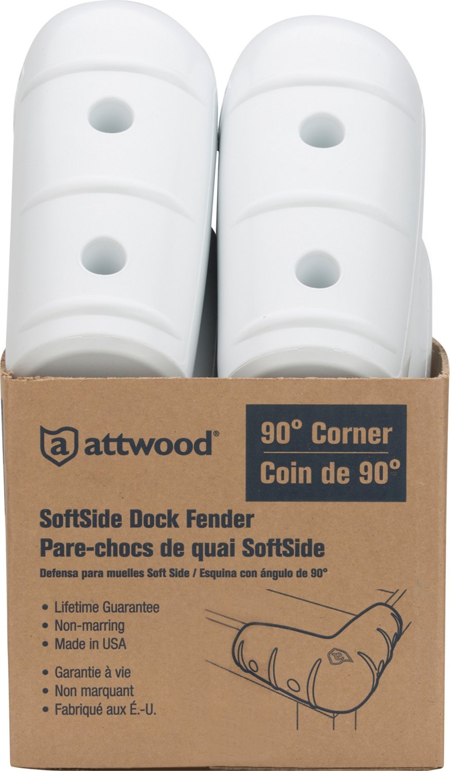 Attwood 12 in x 12 in Corner Dock Fender Academy