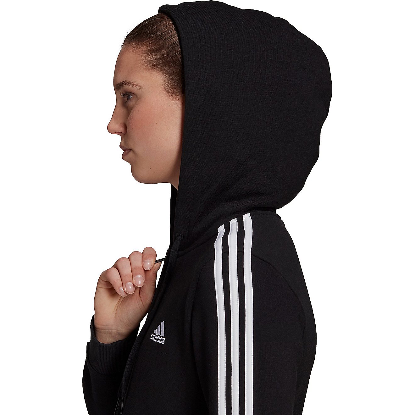adidas Women's Essentials Fleece 3-Stripes Full-Zip Hoodie                                                                       - view number 4