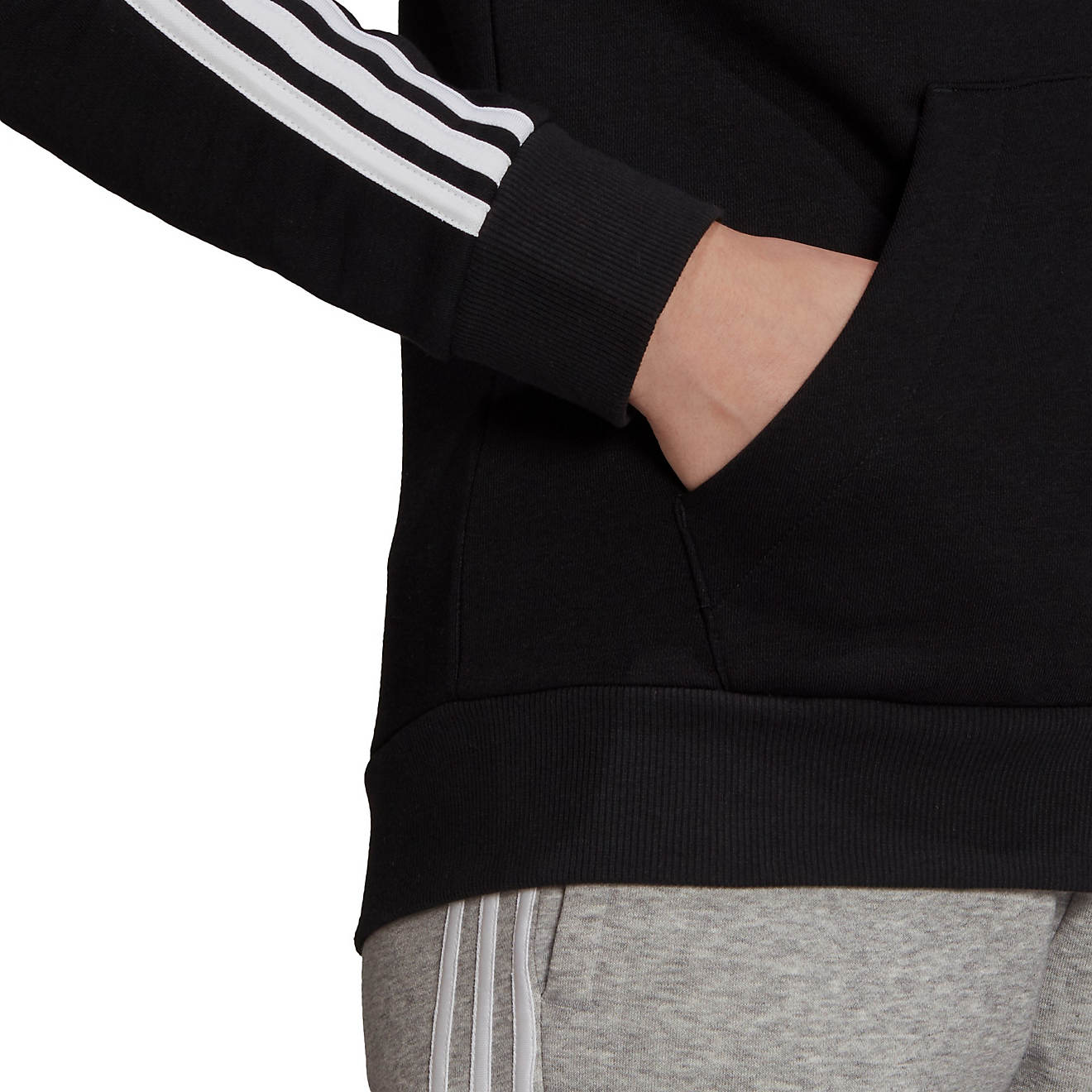 adidas Women's Essentials Fleece 3-Stripes Full-Zip Hoodie | Academy