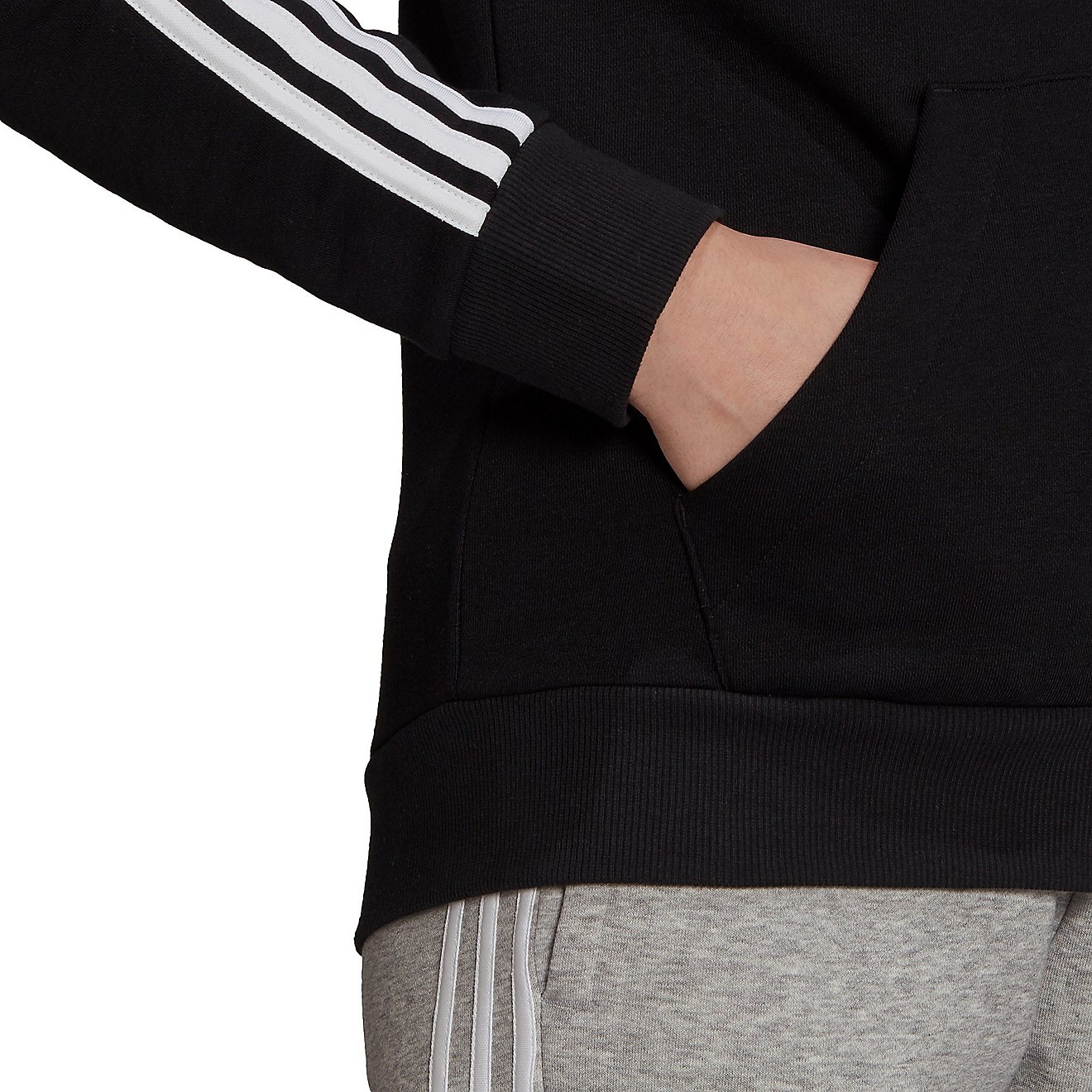 adidas Women's Essentials Fleece 3-Stripes Full-Zip Hoodie                                                                       - view number 5