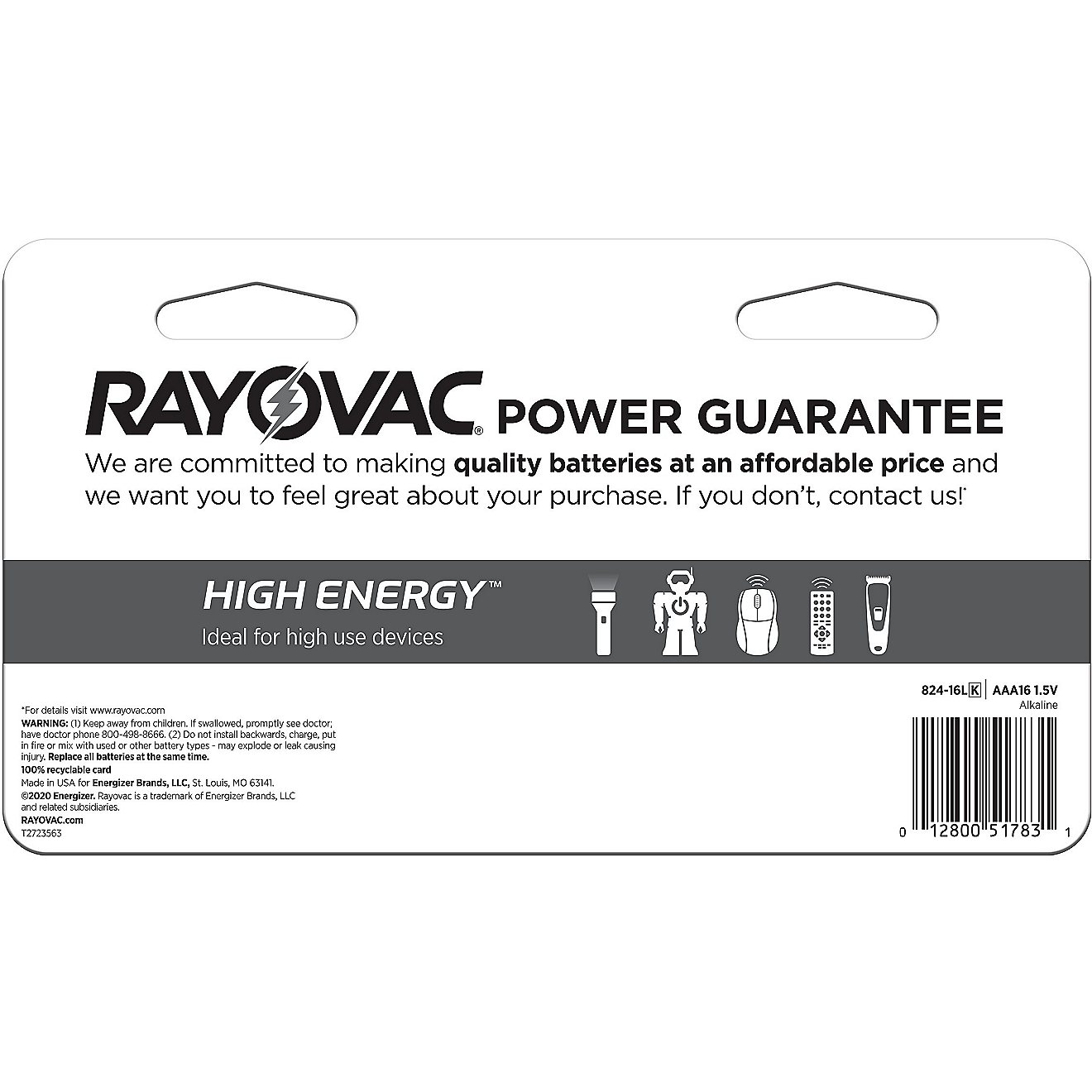 Rayovac High Energy Alkaline AAA Batteries 16-Pack                                                                               - view number 2